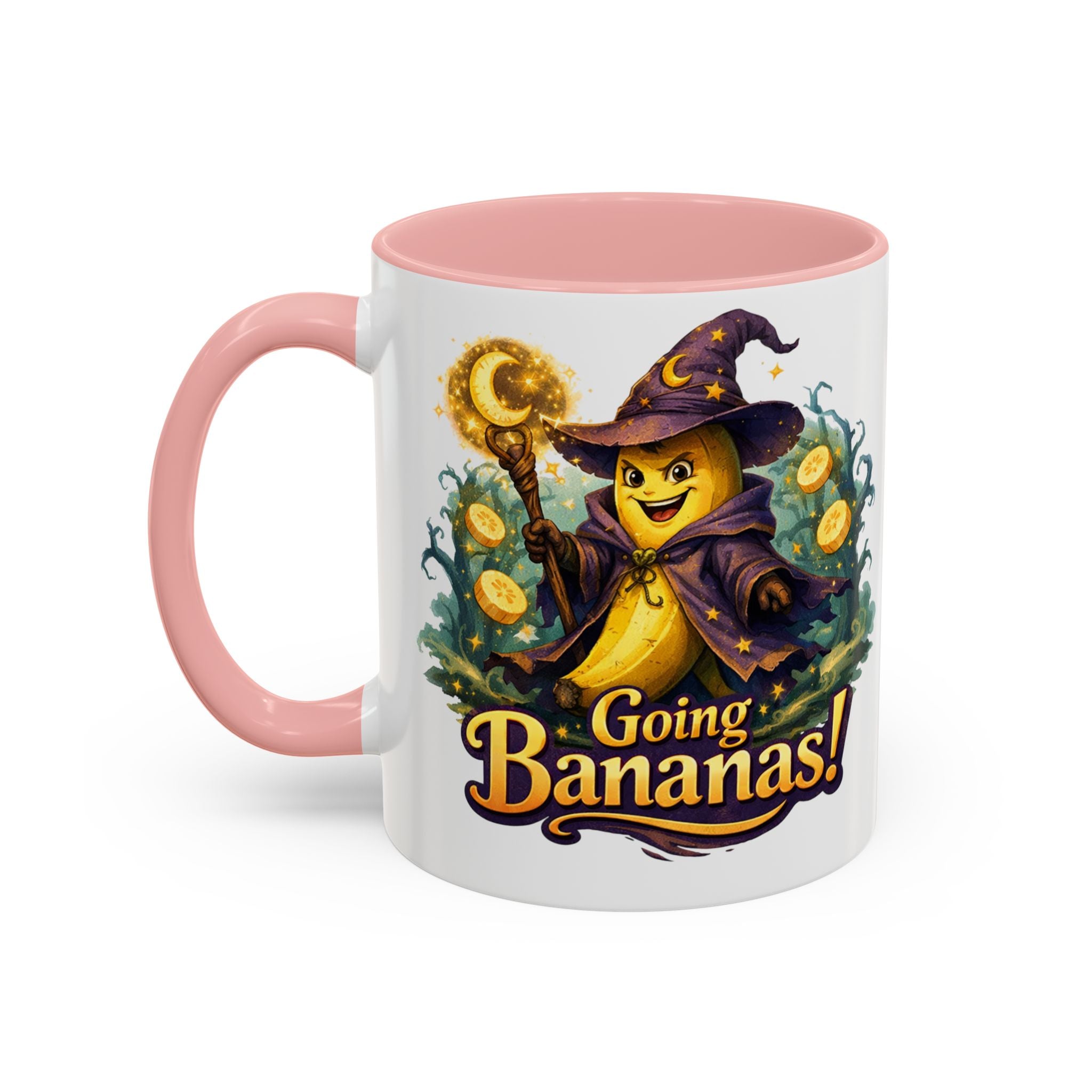 Going Bananas! Witch Banana Accent Coffee Mug — Fun Halloween Coffee Cup (11/15oz)