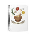 Simple Ingredients Spiral Notebook — Kitchen Herb & Recipe Journal