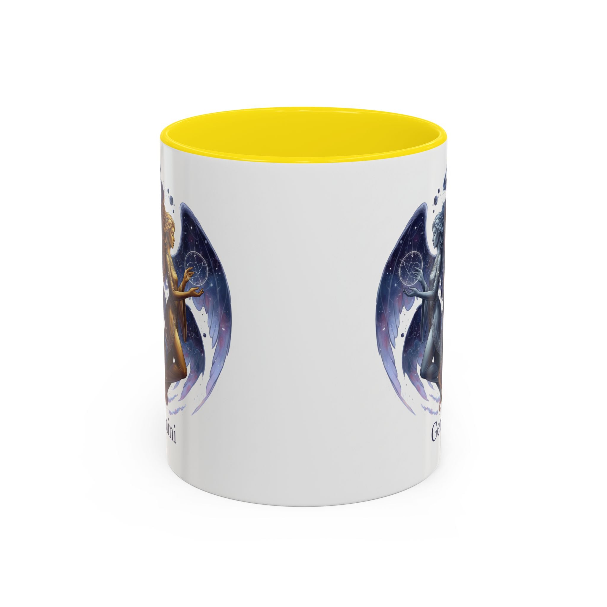 Gemini Zodiac Coffee Mug — Twin Stars Astrology Accent Mug (11/15oz)