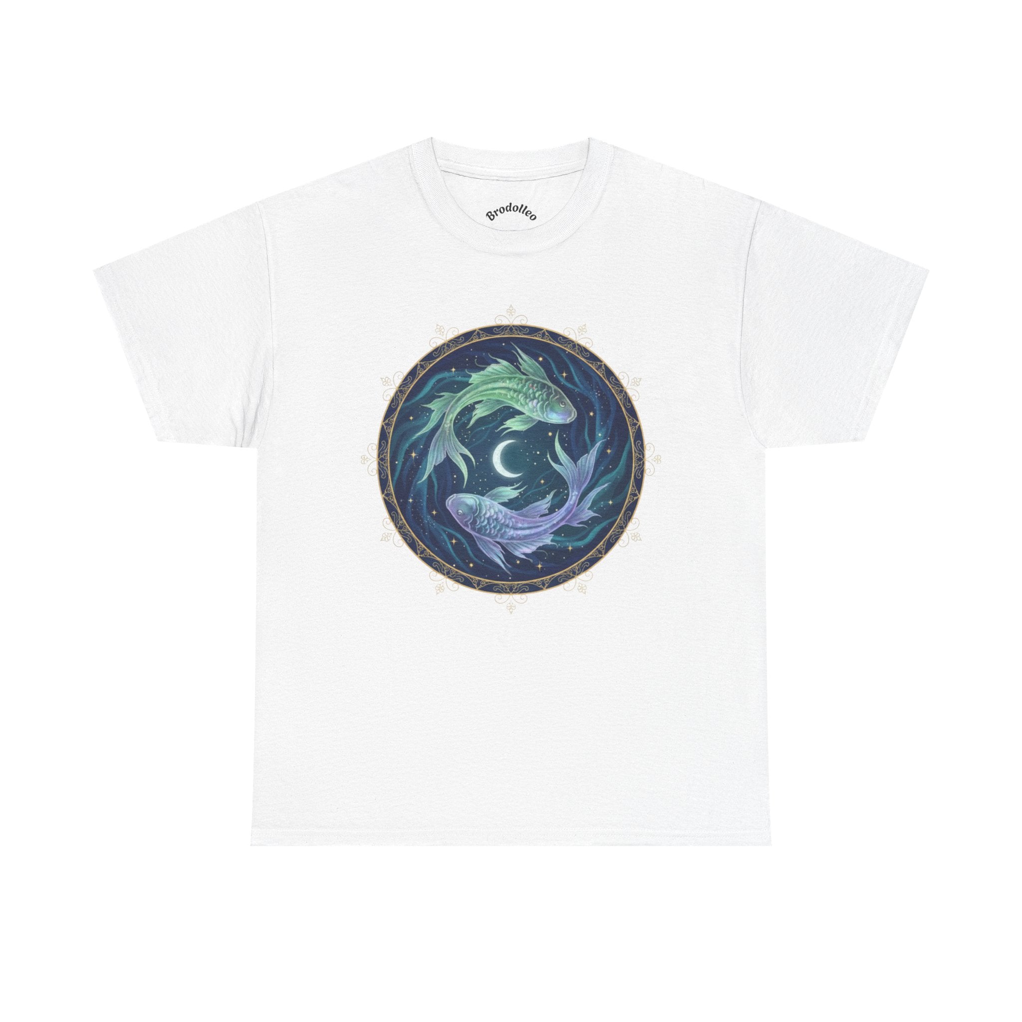 Pisces Fish Tee — Celestial Koi Moon Graphic T-Shirt