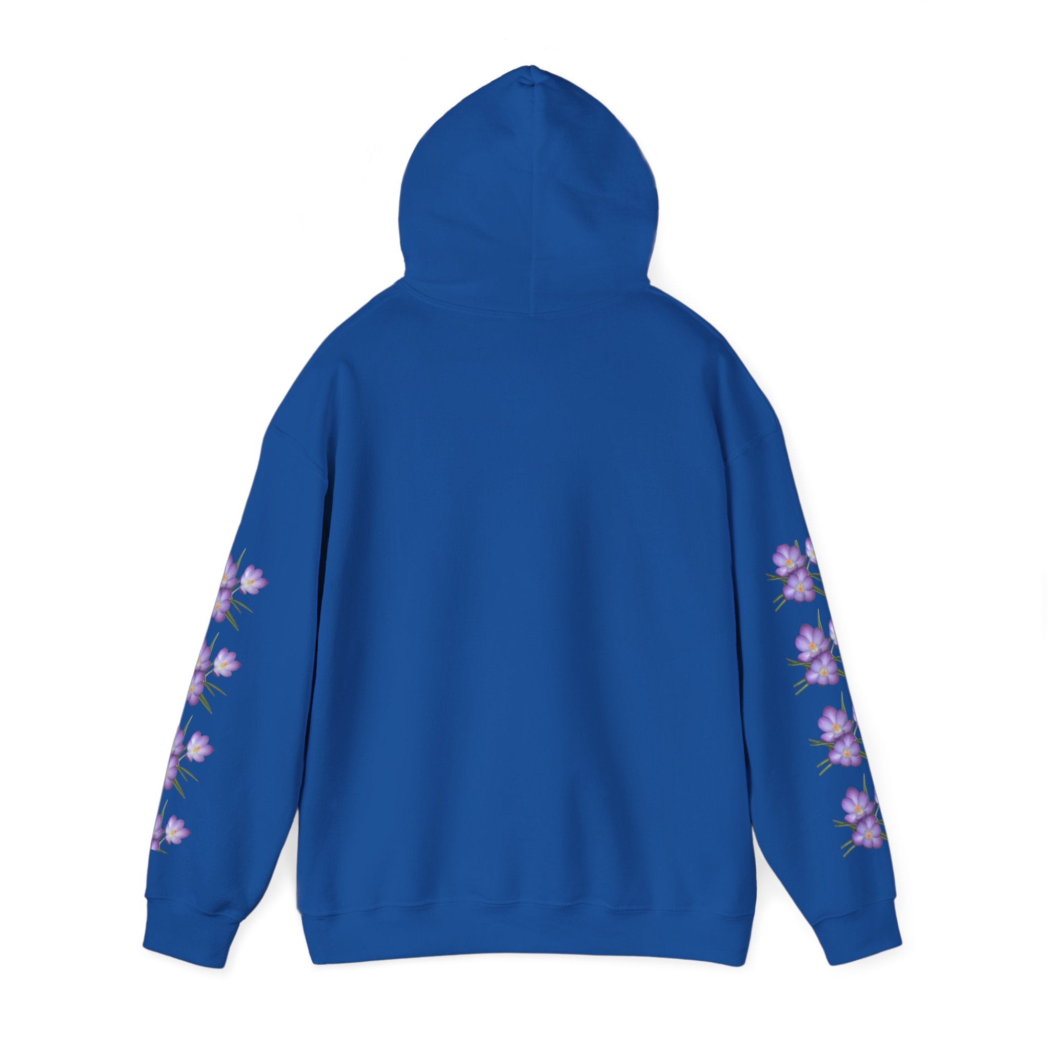 Purple Crocus Floral Hoodie — Spring Flower Graphic Sweatshirt