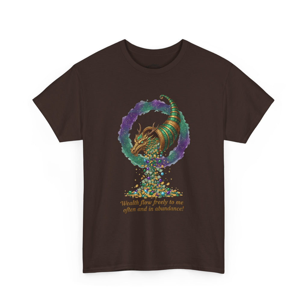 T-Shirt — Cornucopia Wealth Design: "Wealth Flows Freely to Me" Affirmation Tee