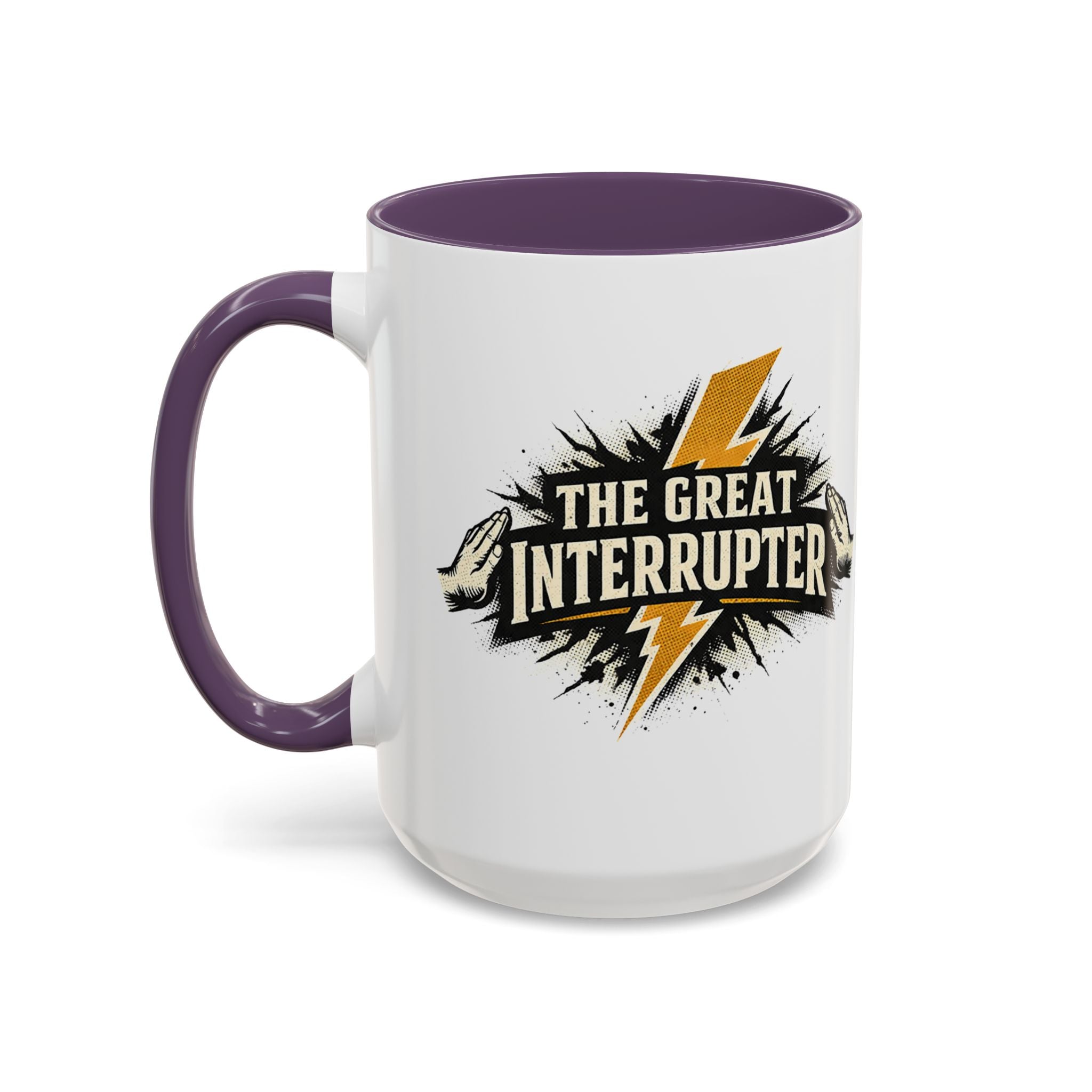 The Great Interrupter Coffee Mug — Funny Lightning Bolt Accent Ceramic Mug