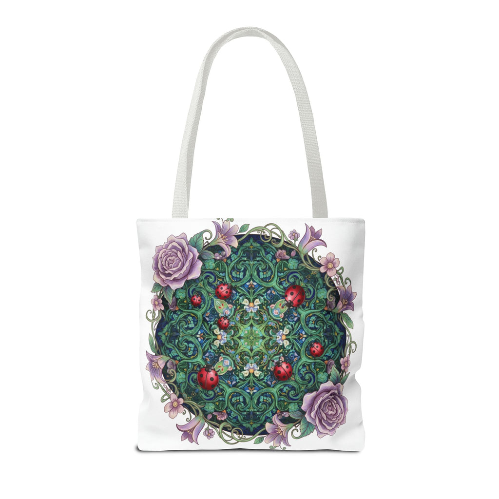 Floral Mandala Tote Bag – Ladybug & Rose Garden AOP Tote