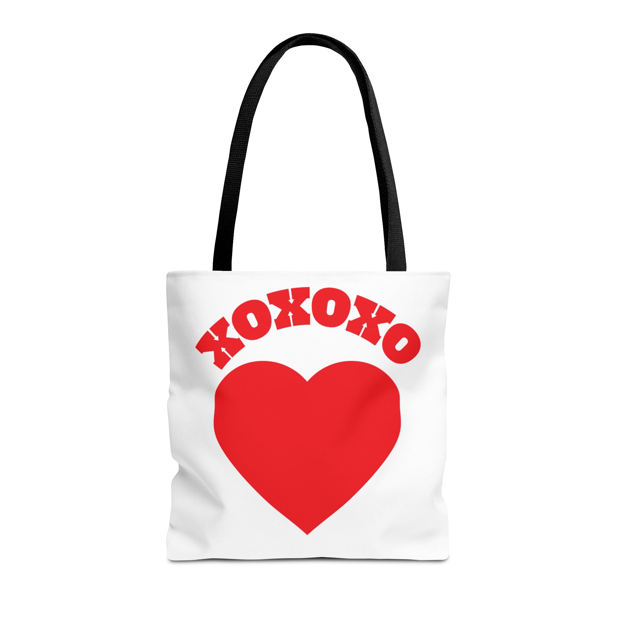 Valentine Heart 'XOXOXO' Tote Bag — Romantic Red Heart Canvas Tote for Valentine's Day