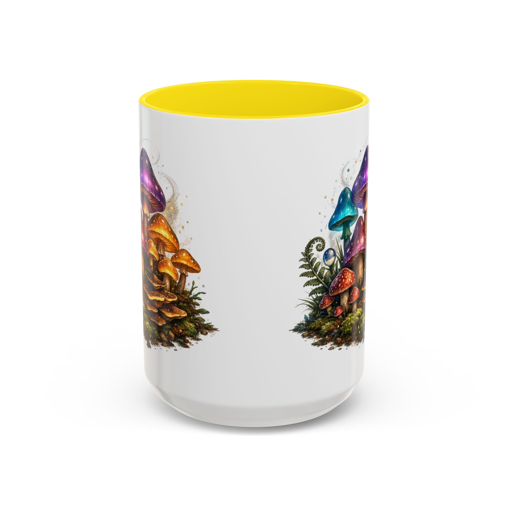 Colorful Fantasy Mushroom Coffee Mug — Accent Ceramic 11/15oz