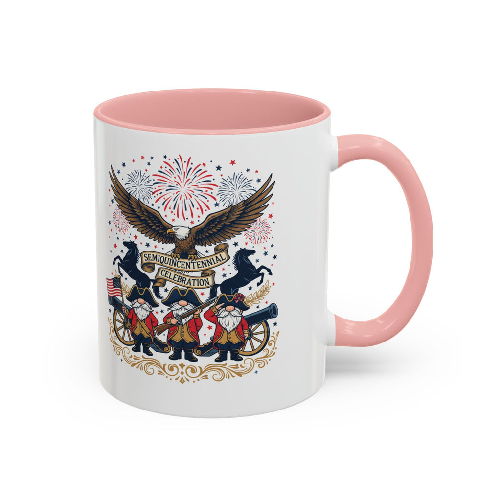 Patriotic Eagle & Revolutionary Soldiers Coffee Mug — Bicentennial Celebration Accent Mug