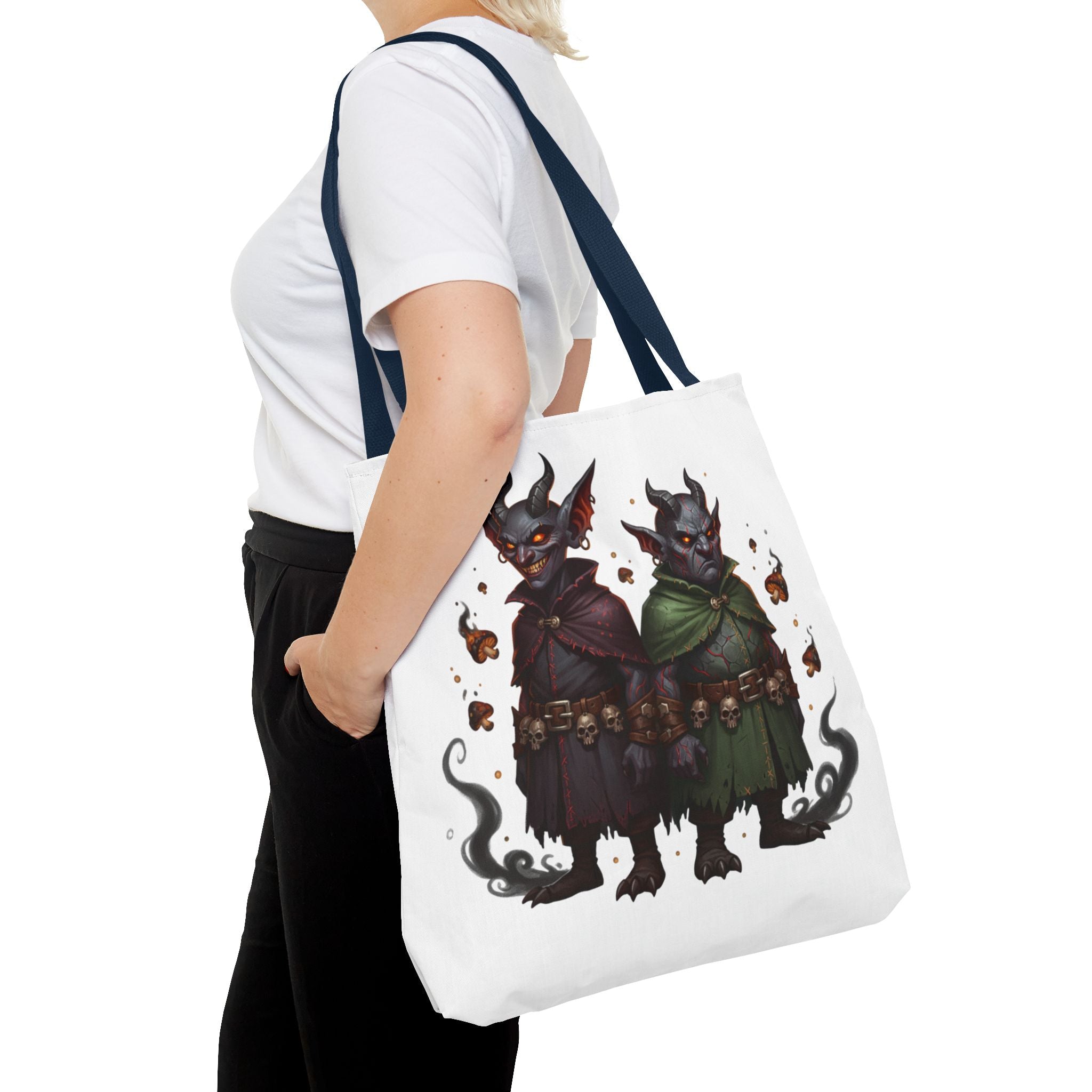 Tote Bag — Cute Dark Demon Duo Illustration Tote