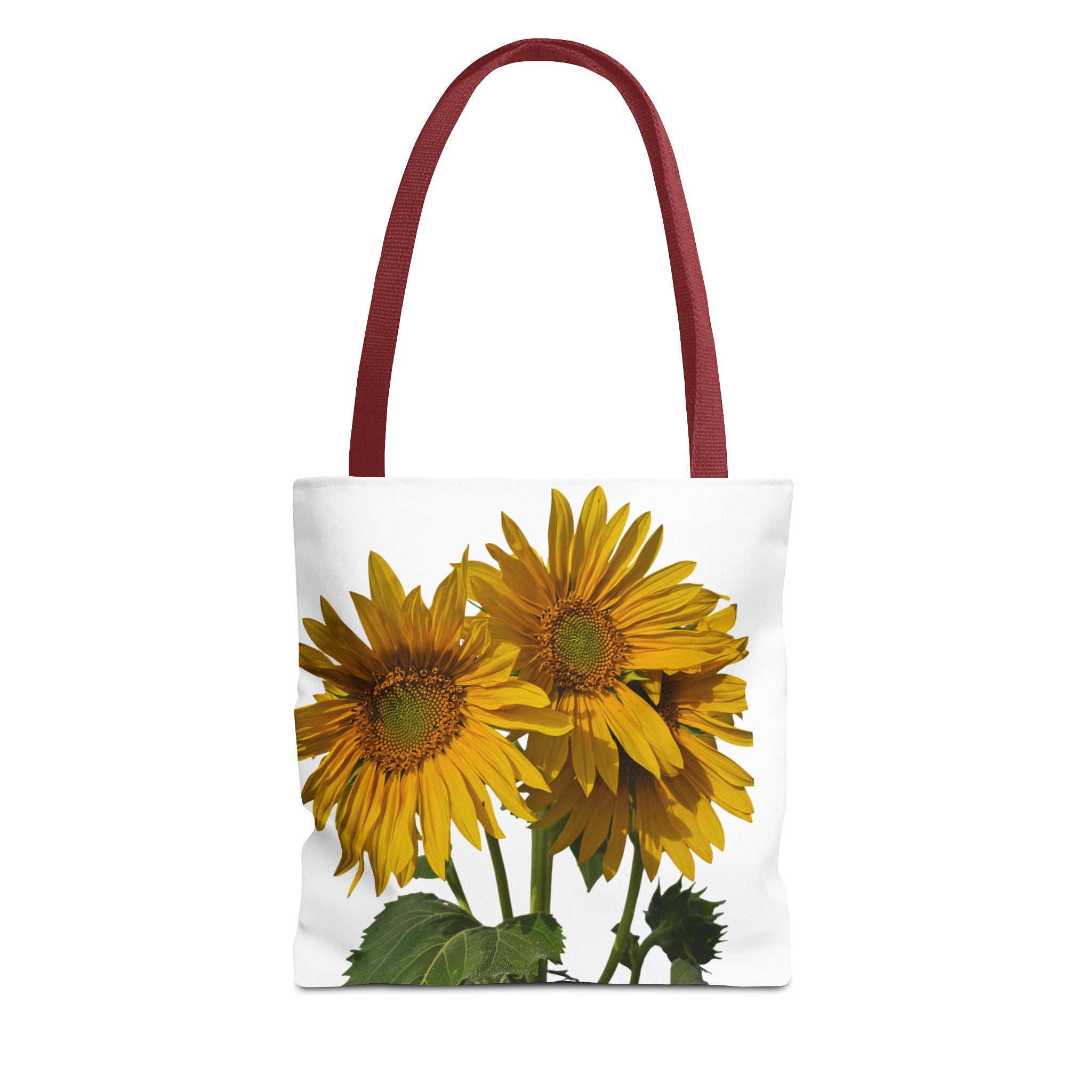 Sunflower Tote Bag — Bright Floral All-Over Print Grocery & Beach Bag