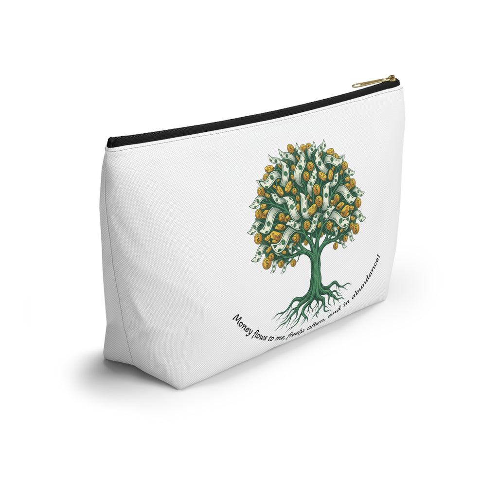 Money Tree Accessory Pouch — "Money Flows to Me, Freely, Often" Cosmetic Bag
