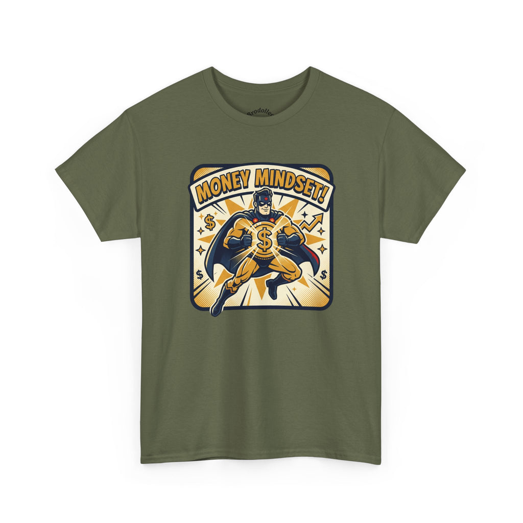 Money Mindset Tee — Retro Superhero Cash Graphic T-Shirt