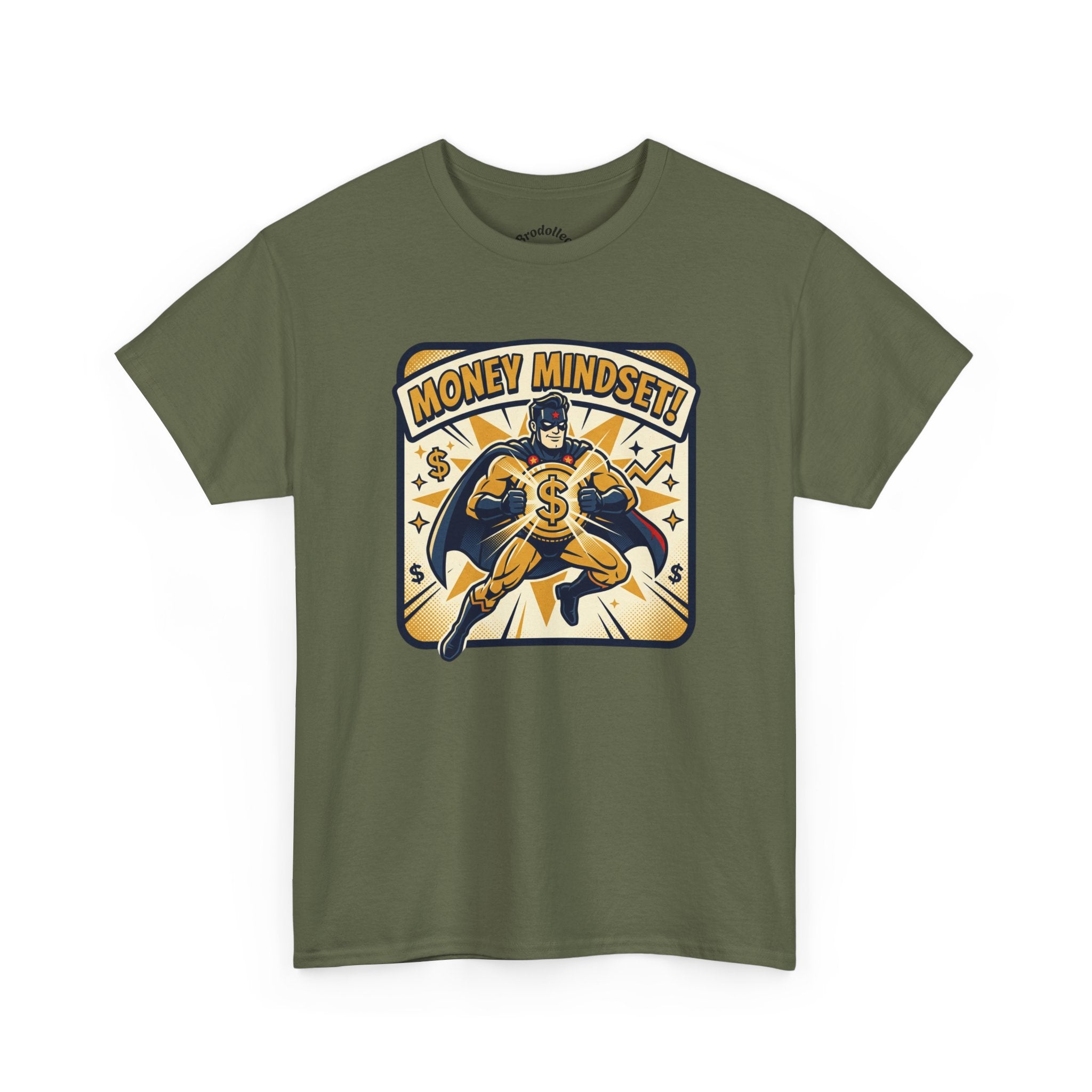 Money Mindset Tee — Retro Superhero Cash Graphic T-Shirt