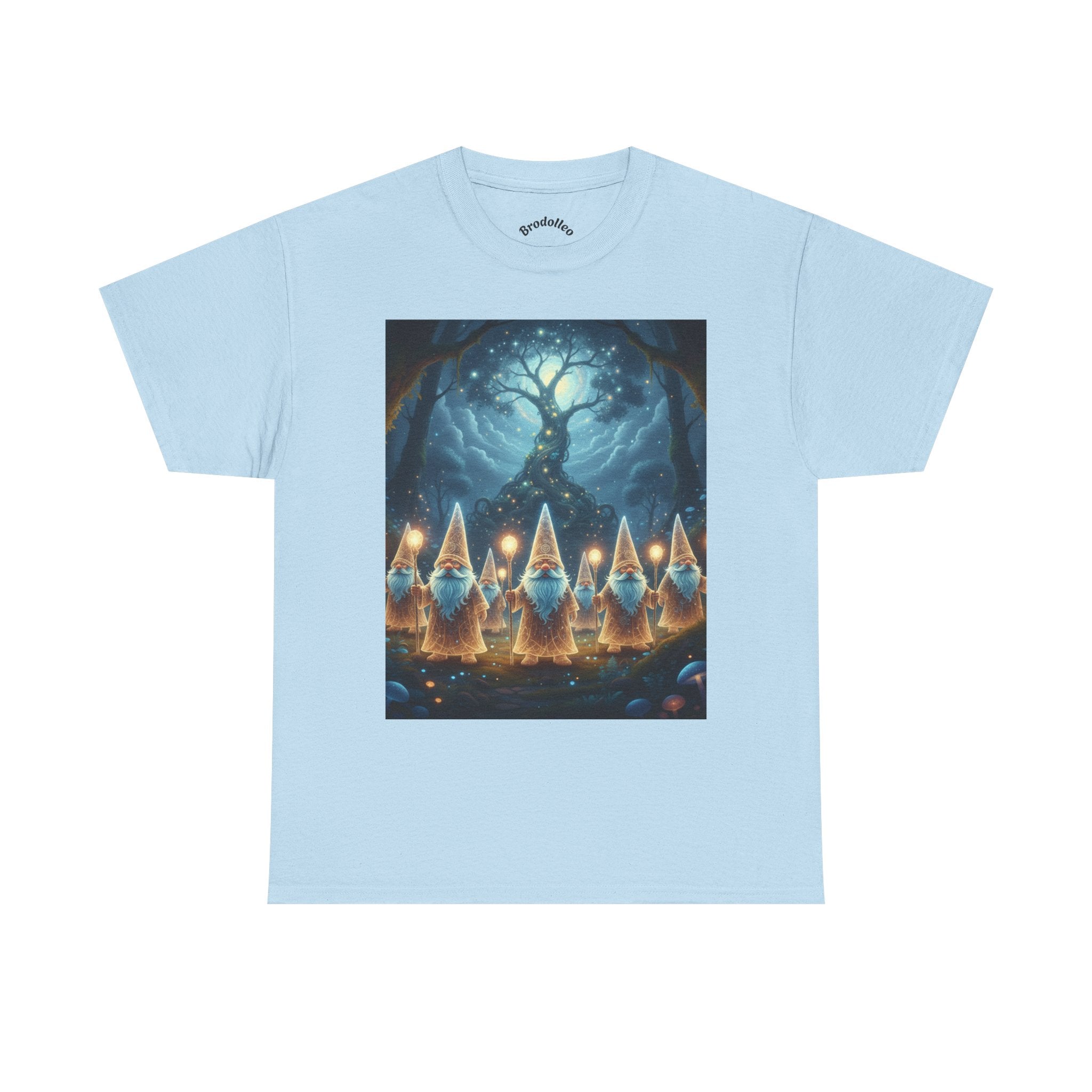 Gnome Lanterns Tee — Whimsical Forest Gnomes Nightlight T-Shirt