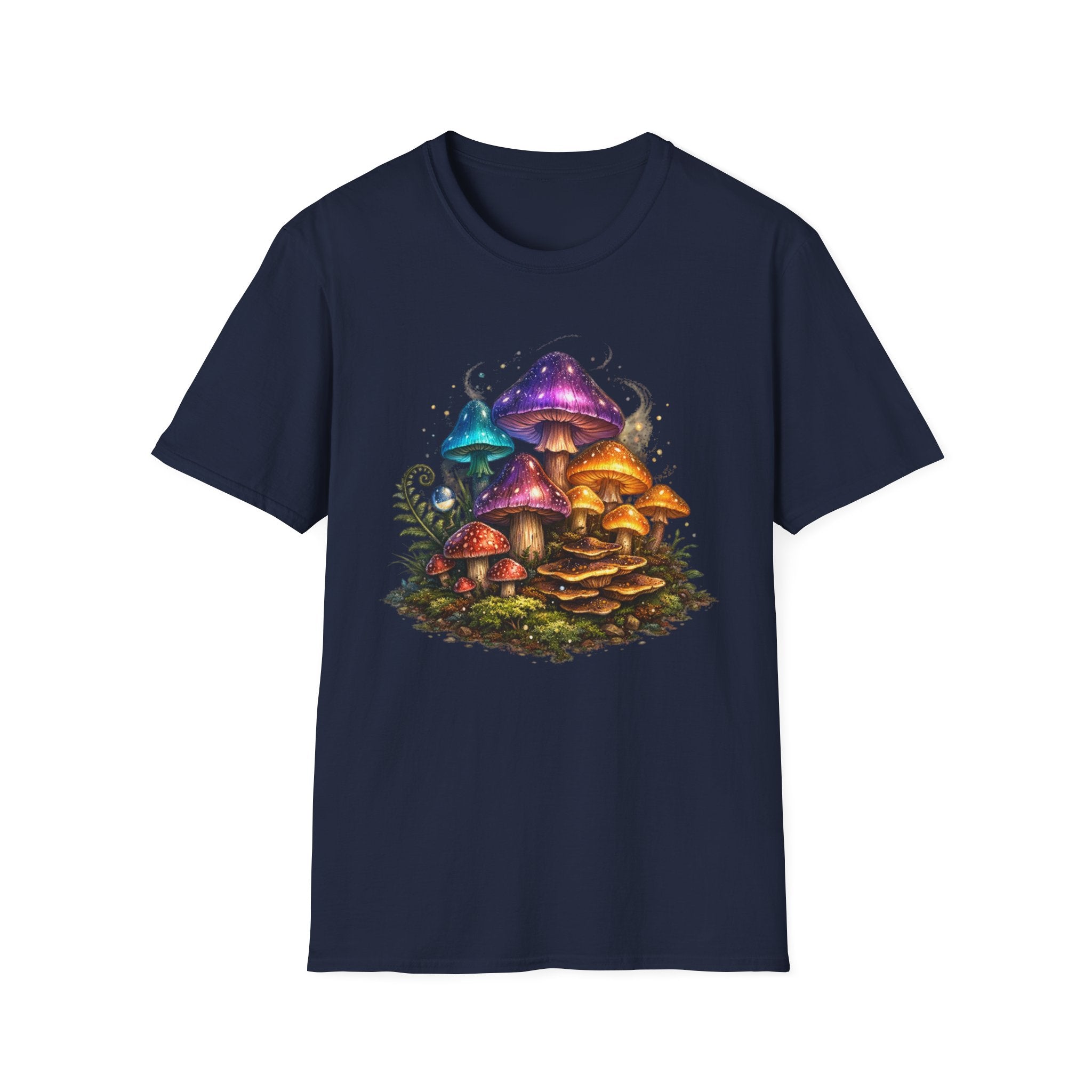 Mushroom Grove Graphic T-Shirt — Colorful Fantasy Fungi Design