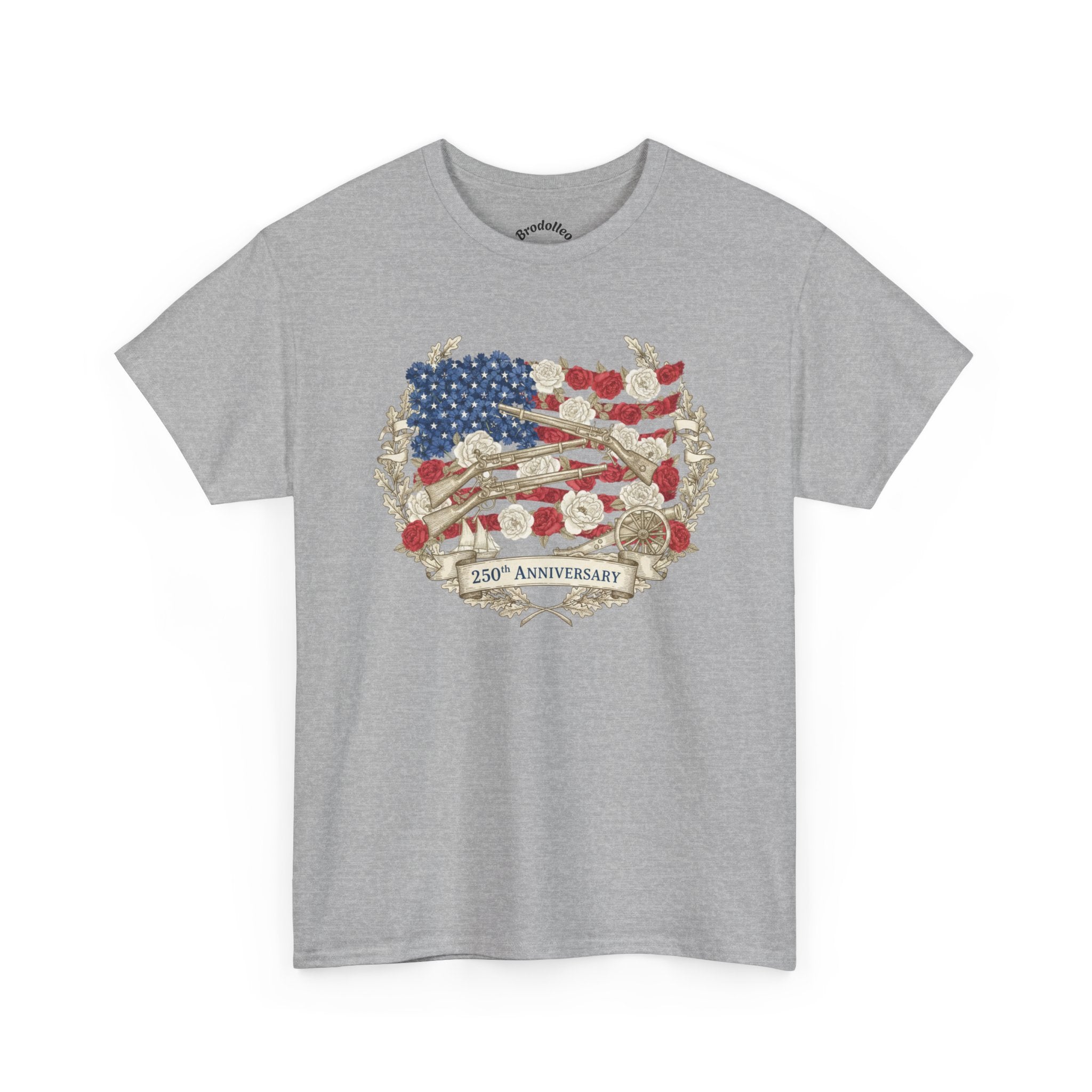 T-Shirt — 13th Anniversary Rustic American Flag Crest Tee ("13th Anniversary")