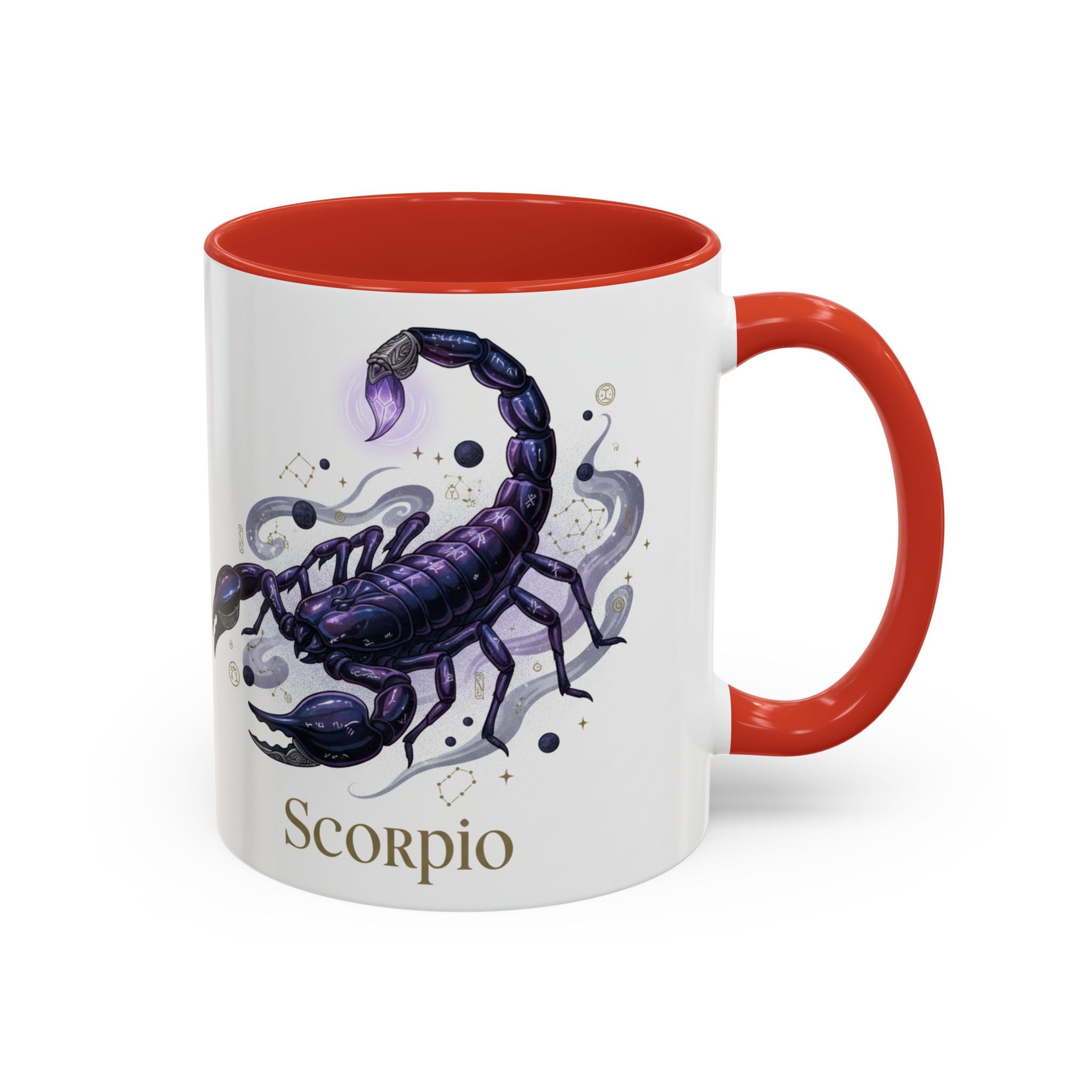 Scorpio Zodiac Coffee Mug — Purple Scorpion Accent Mug (11/15oz)