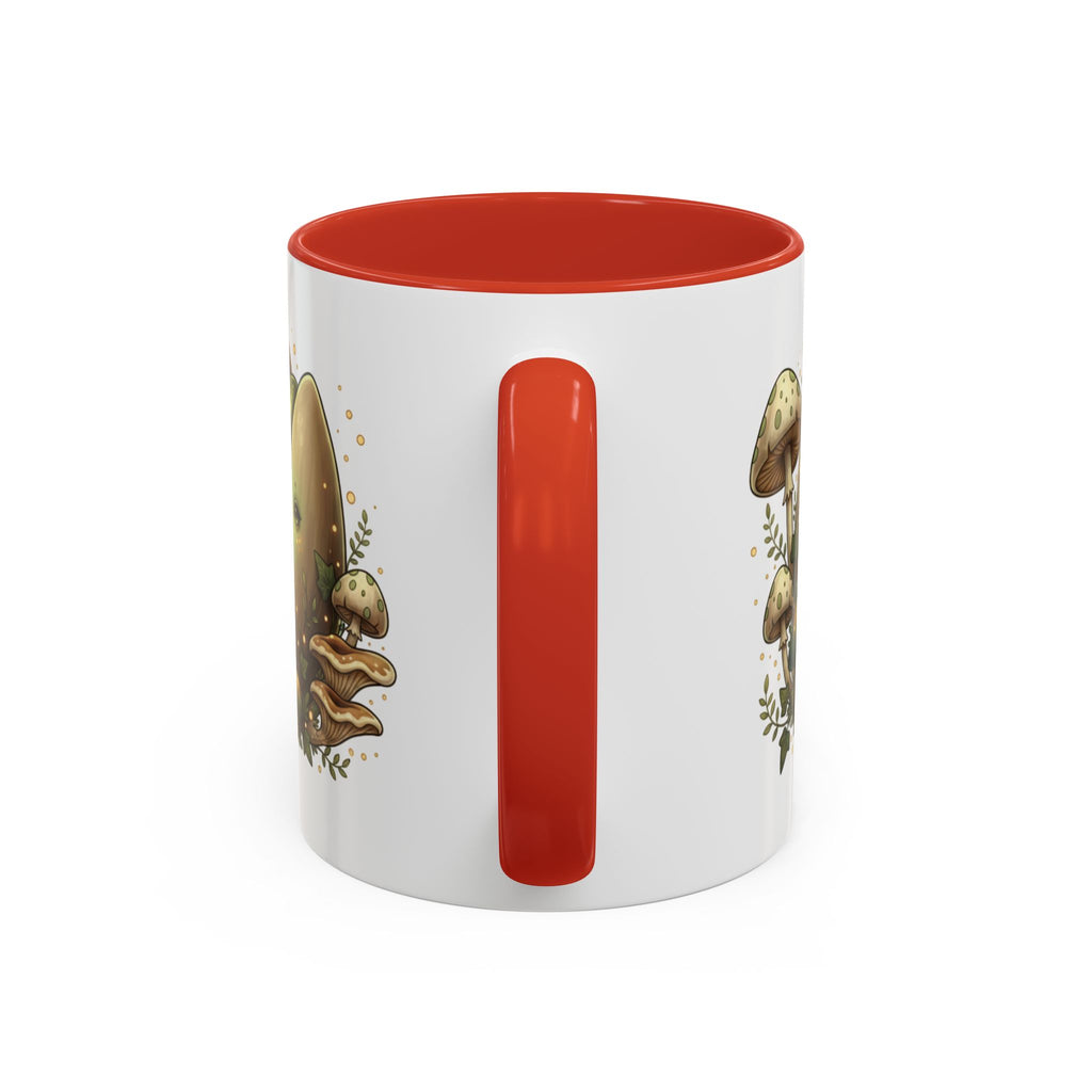 Mushroom Forest Accent Coffee Mug — Cute Woodland Fungi Design (11/15oz)