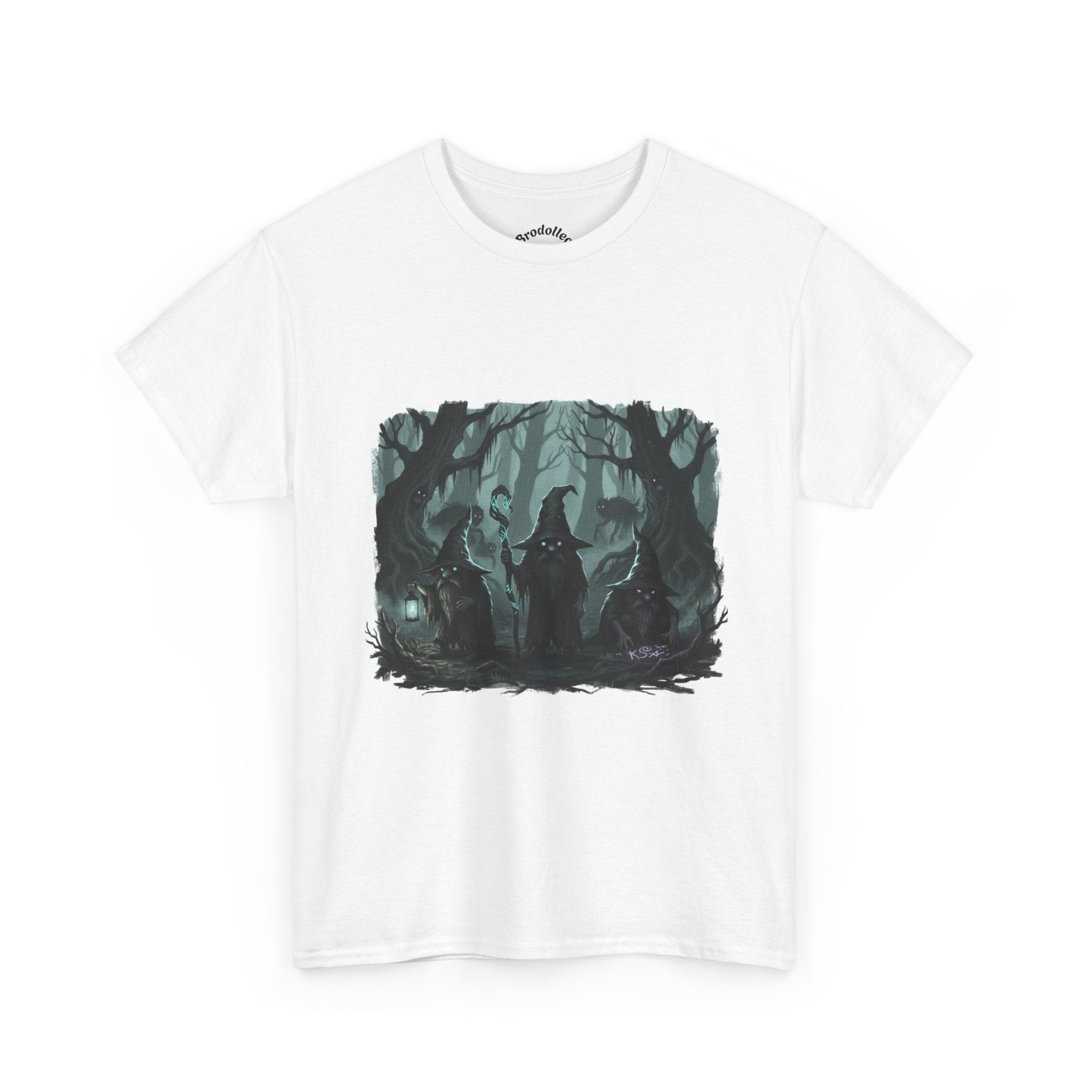 Forest Warden T-Shirt — Dark Fantasy Ranger in Enchanted Woods