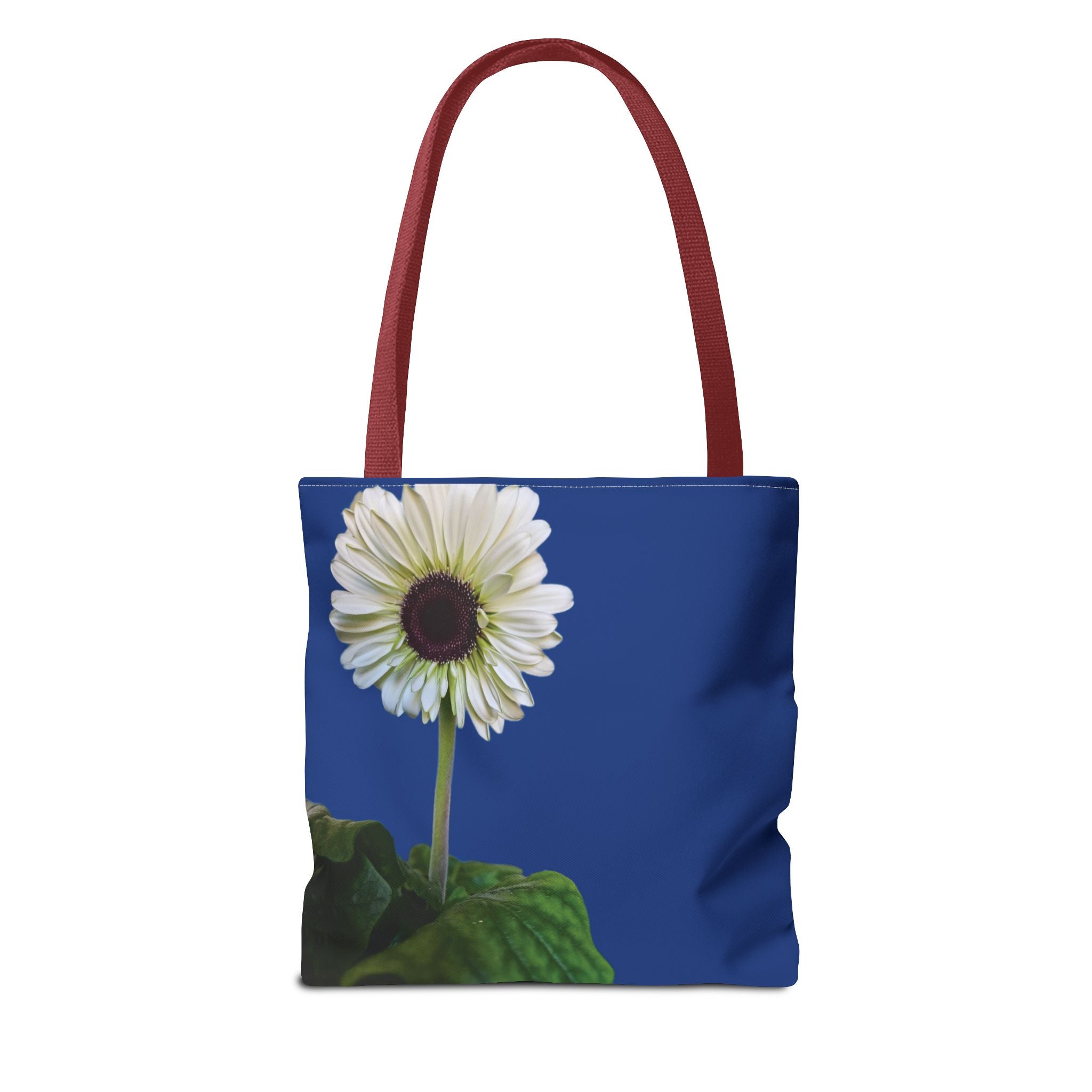 Daisy Print Tote Bag — White Floral All-Over-Print Canvas Tote