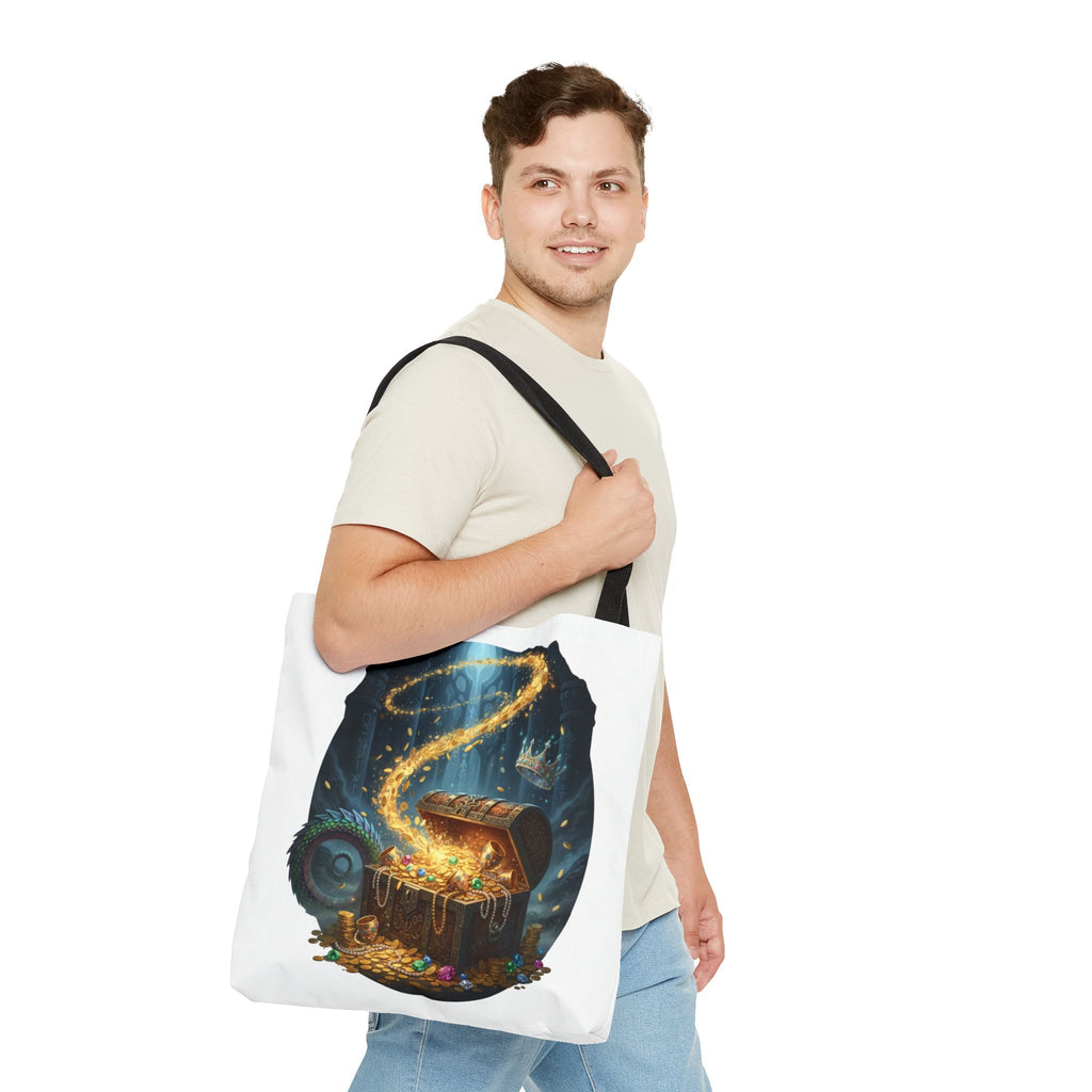 Magic Treasure Chest Tote Bag — Fantasy Pirate Gold Illustration Tote