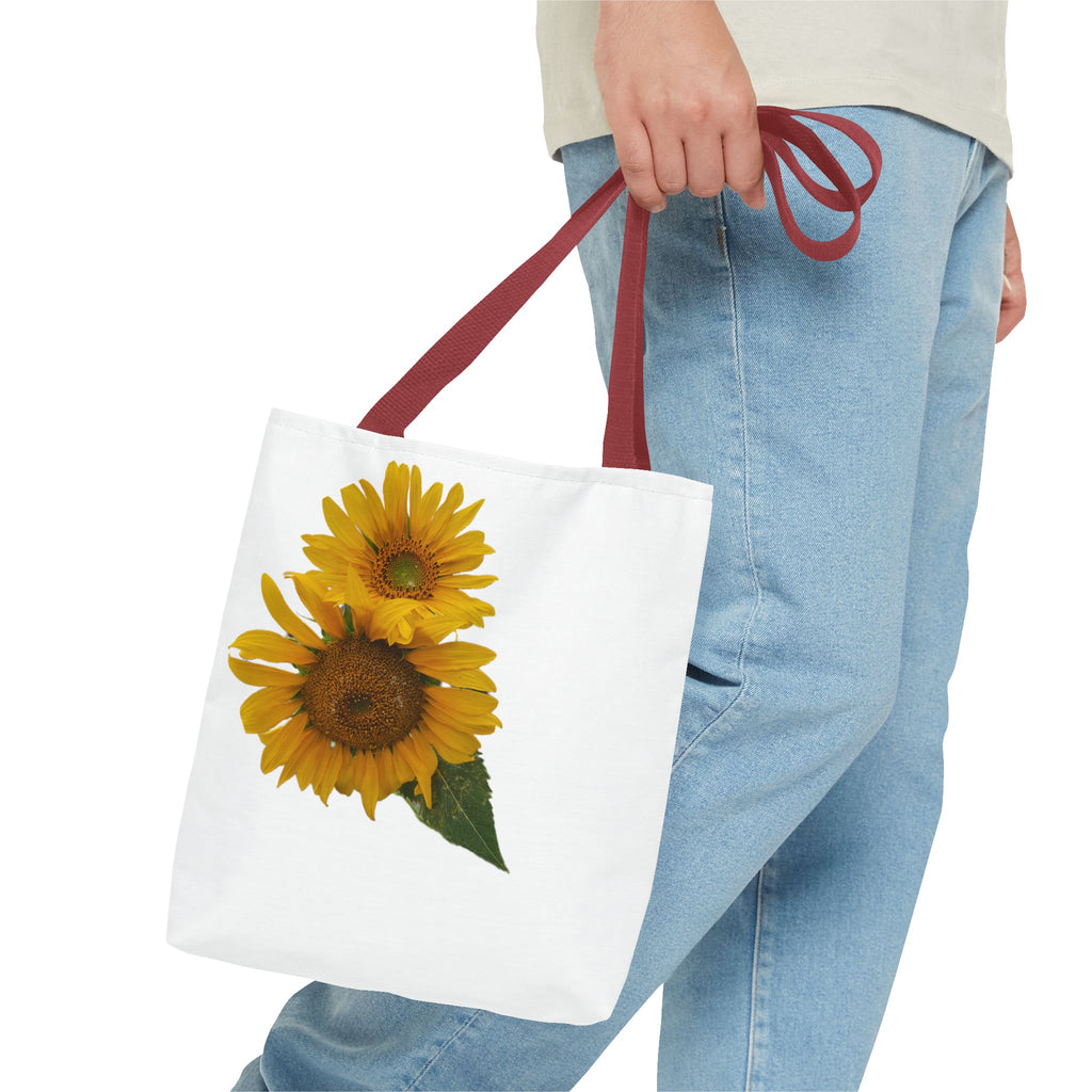Sunflower Tote Bag — Bright Floral All-Over Print Shopping Tote