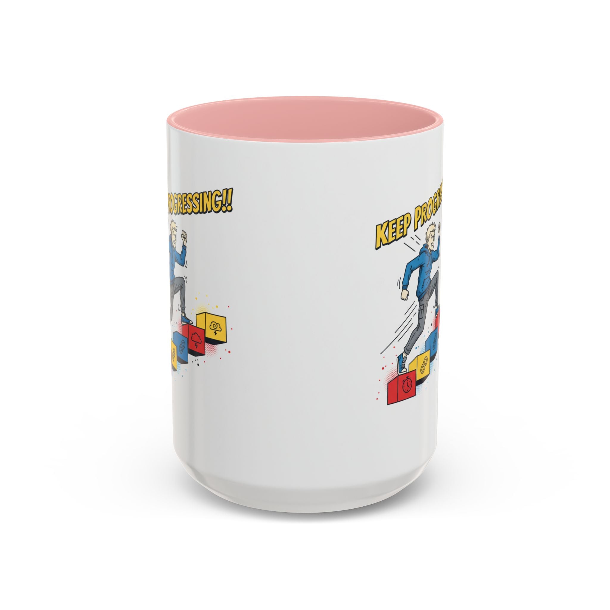 Keep Progressing Coffee Mug — Motivational Accent Mug (11/15oz)