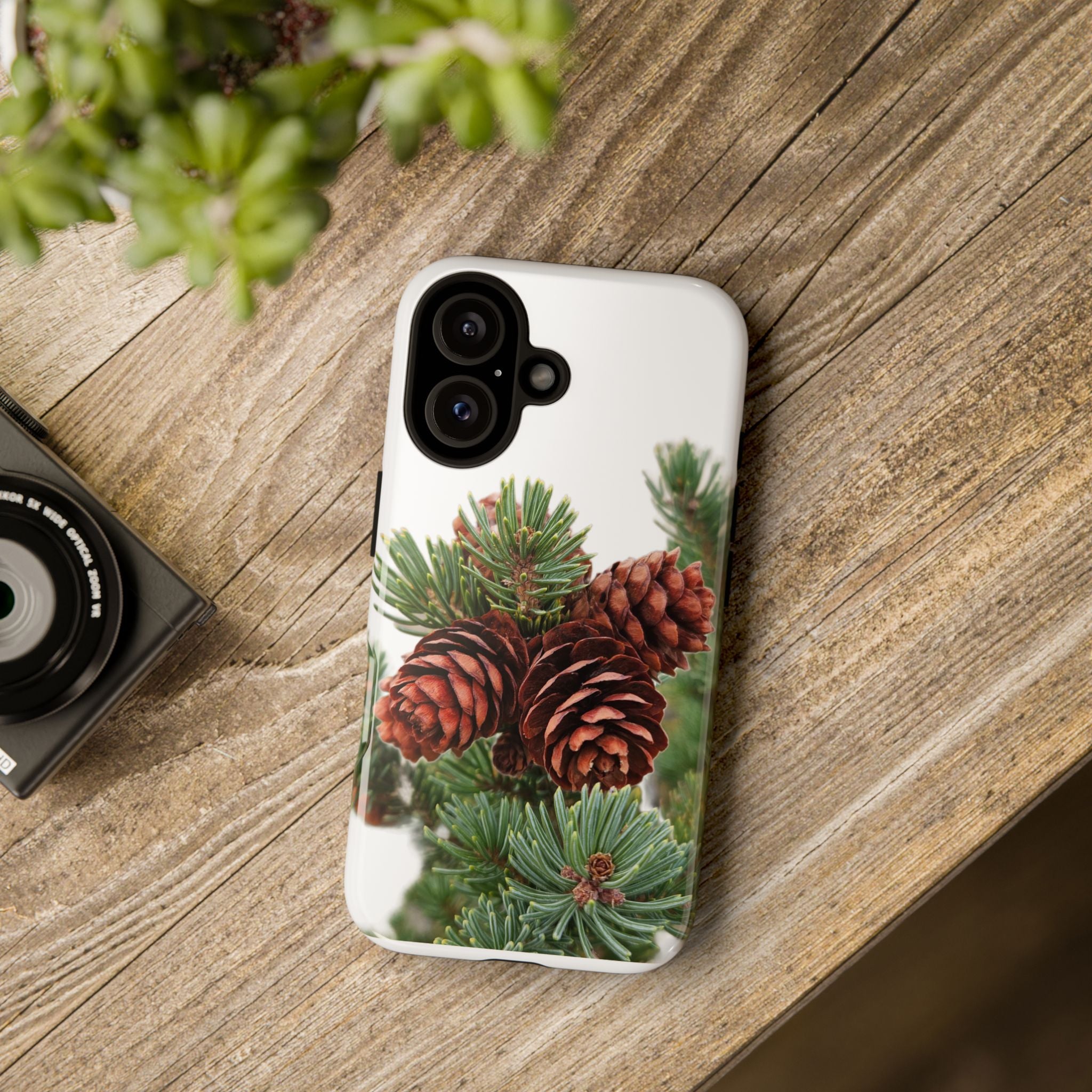 Pinecone Tough Phone Case — Protective Botanical Phone Cover