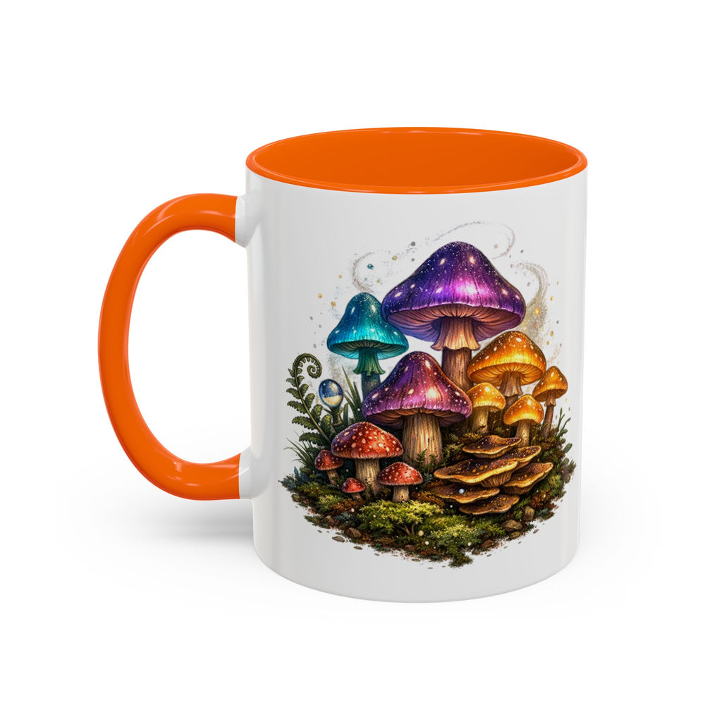 Colorful Fantasy Mushroom Coffee Mug — Accent Ceramic 11/15oz