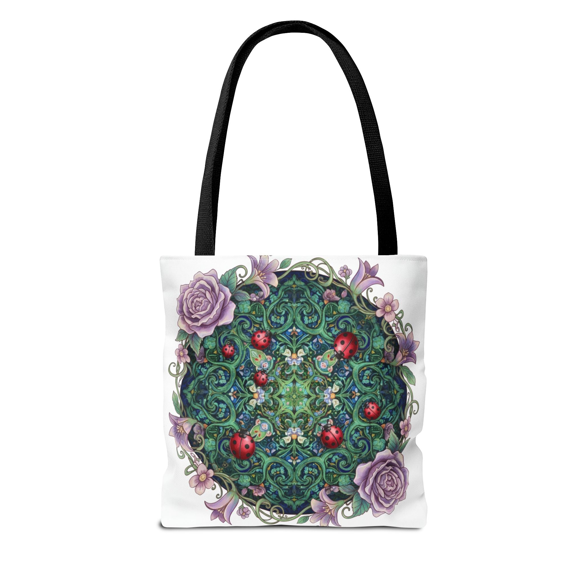 Floral Mandala Tote Bag – Ladybug & Rose Garden AOP Tote