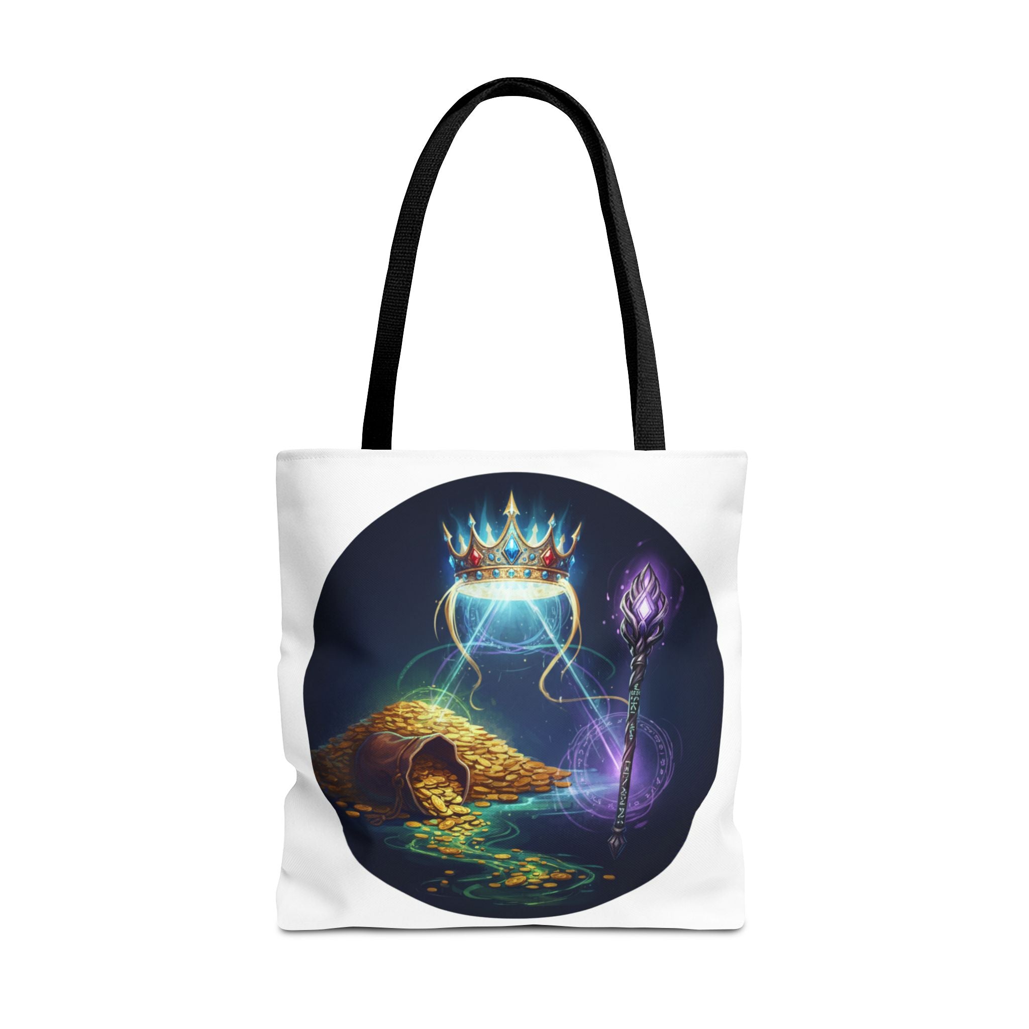 Mystic Crown & Treasure Tote Bag — Fantasy Magic Art Tote