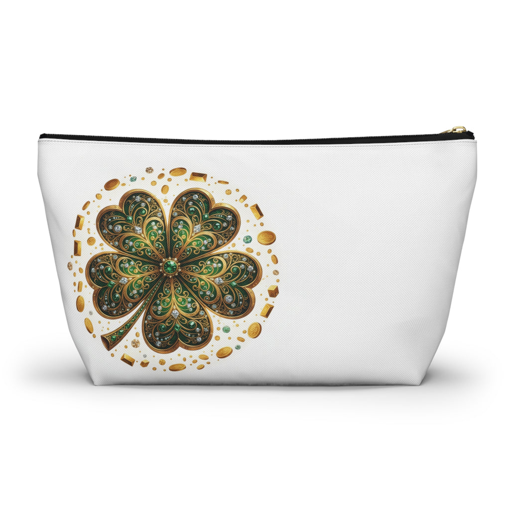 Clover Accessory Pouch — St. Patrick’s Day Shamrock Makeup Bag