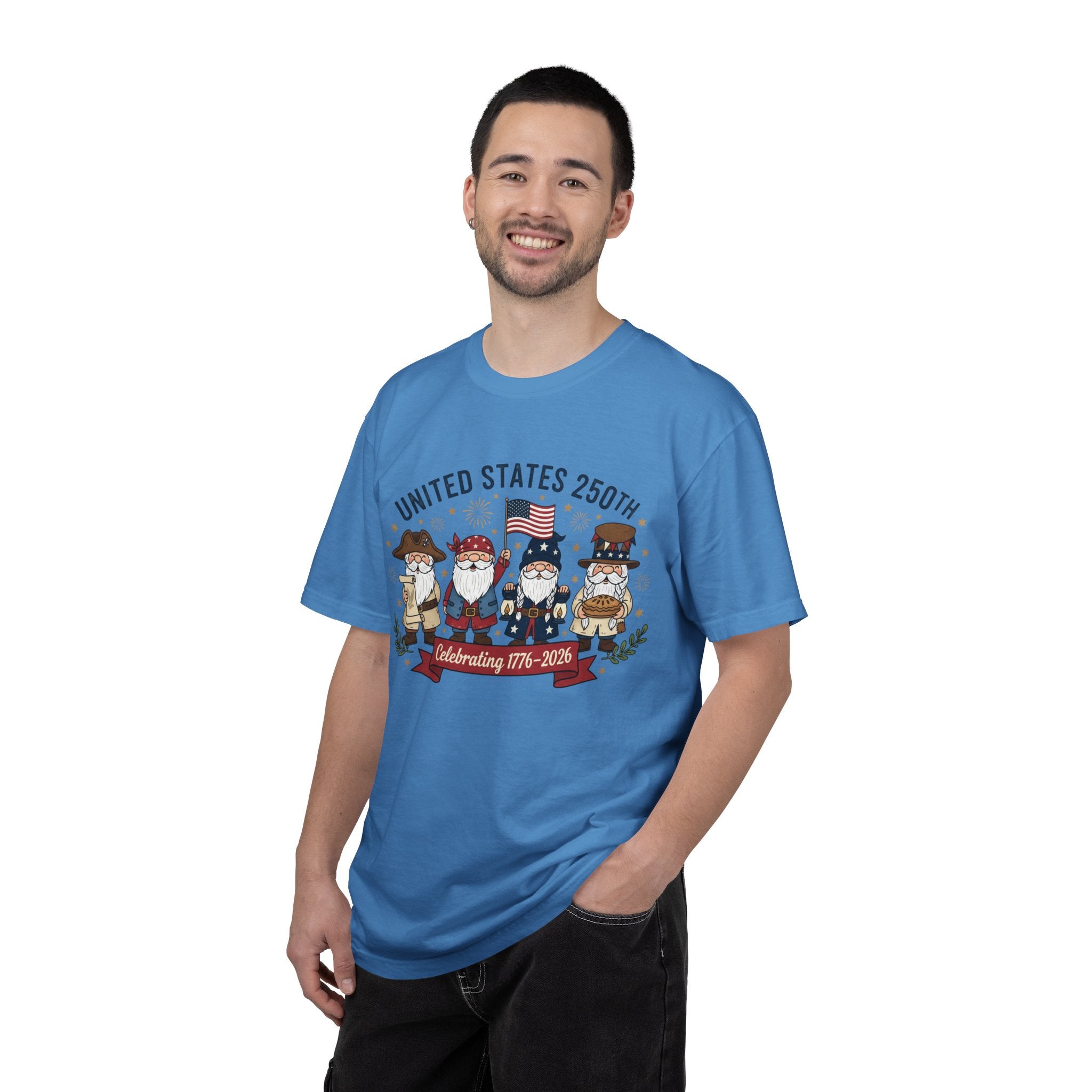 United States 250th Celebration T-shirt | Colonial Characters, 1776–2026