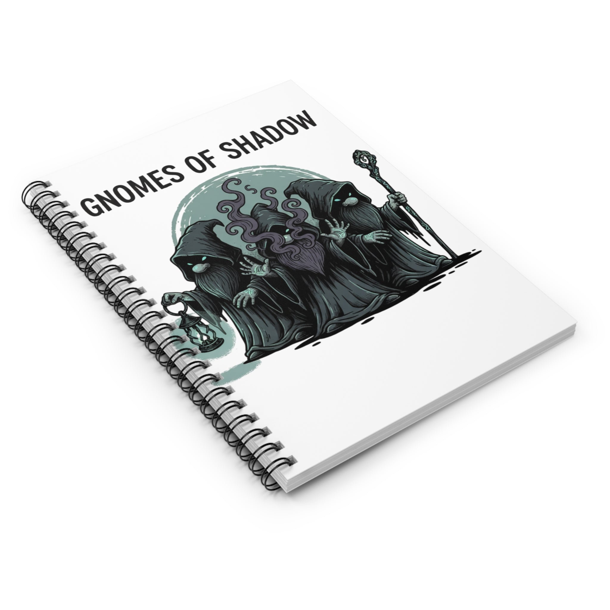 Gnomes of Shadow Spiral Notebook — Gothic Fantasy Ruled Journal for Writers & RPG Players