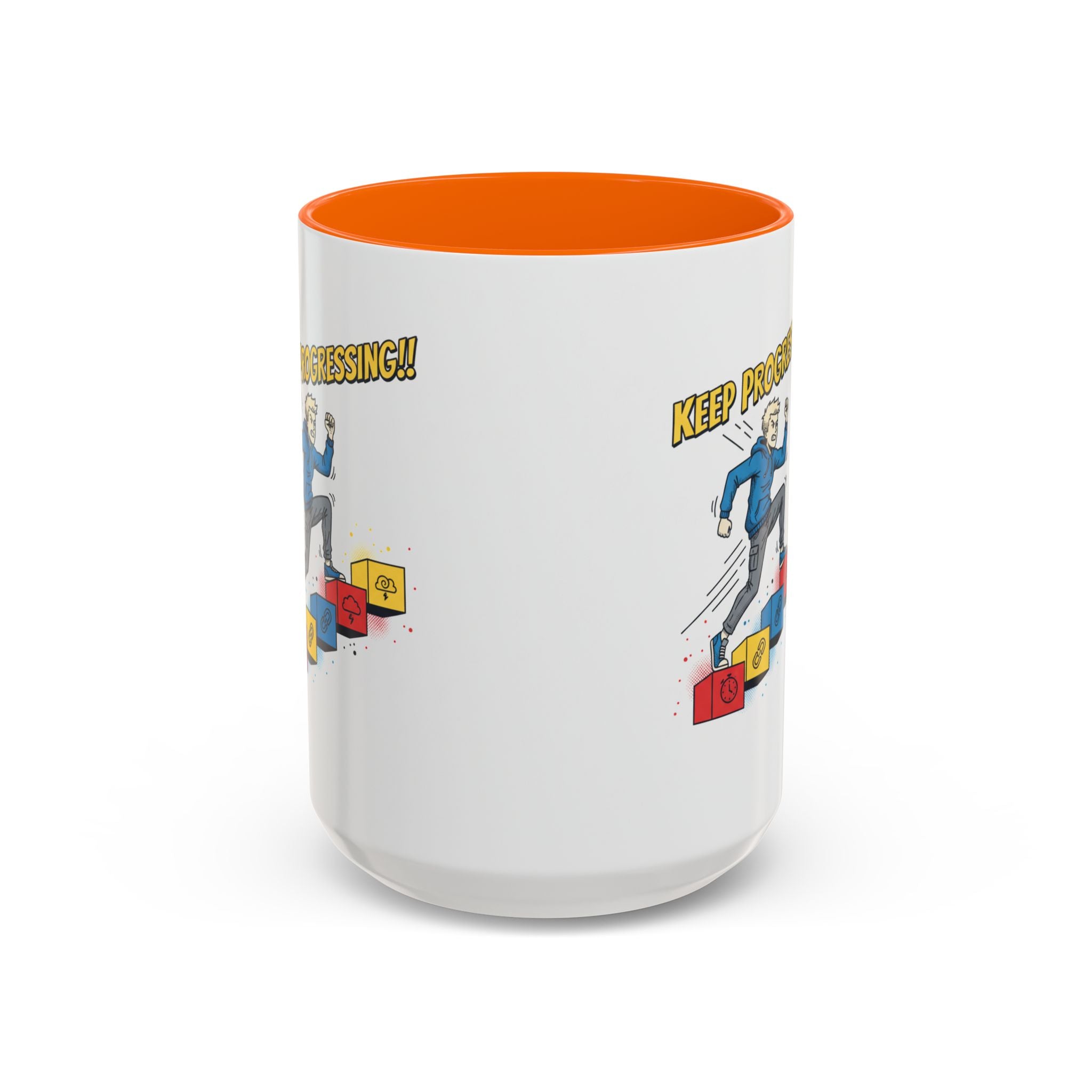Keep Progressing Coffee Mug — Motivational Accent Mug (11/15oz)