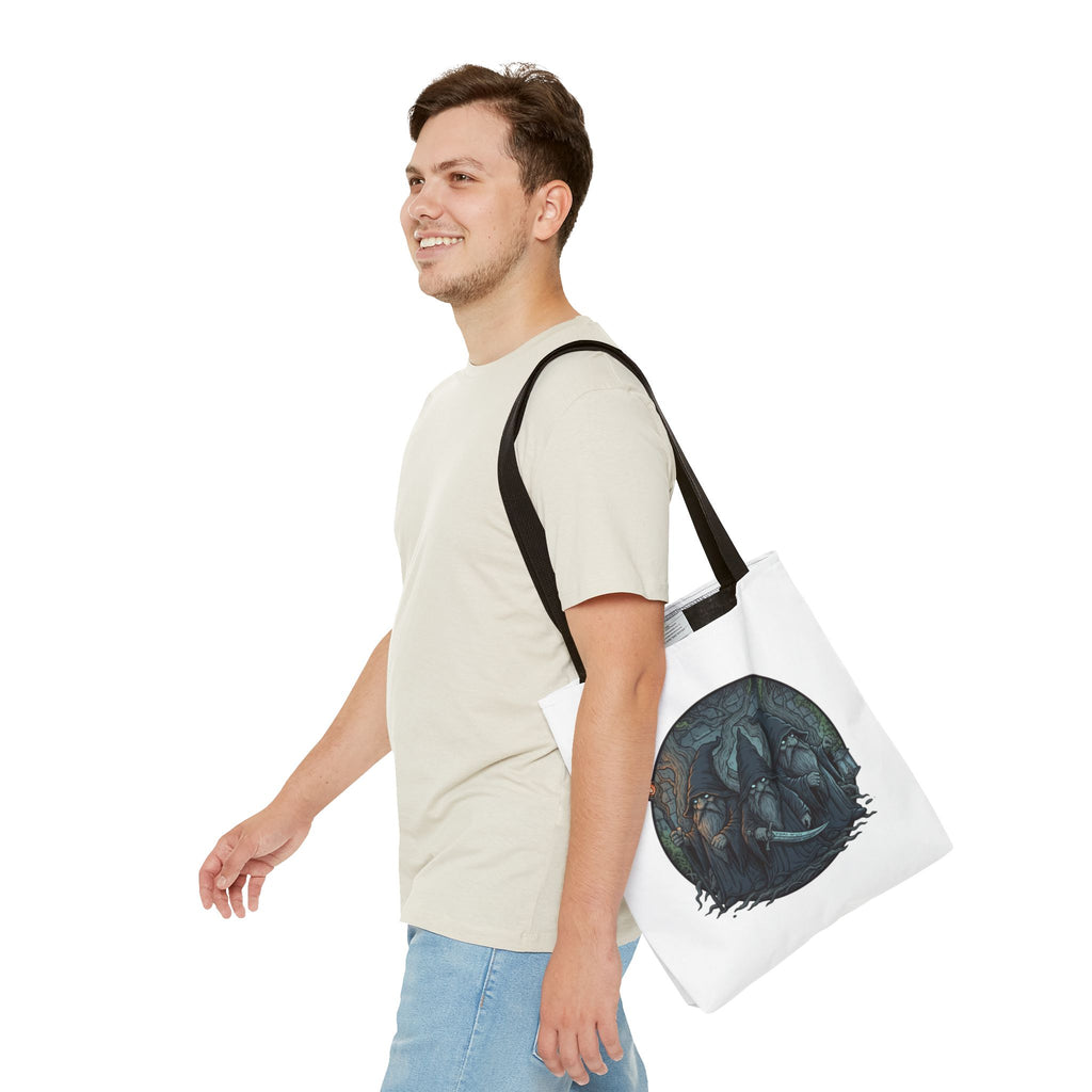 Mystic Grove Wizards Tote Bag — Fantasy Circle Art All-Over Print