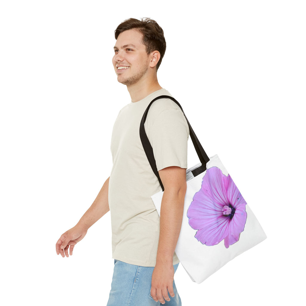 Floral Pink Hibiscus Tote Bag — Large Botanical Beach & Market Tote