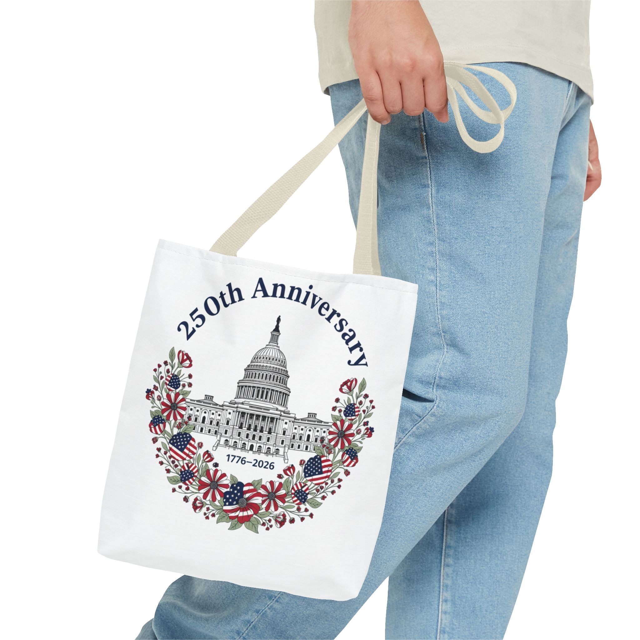 250th Anniversary Capitol Tote Bag — Patriotic USA Commemorative Tote (1776–2026)