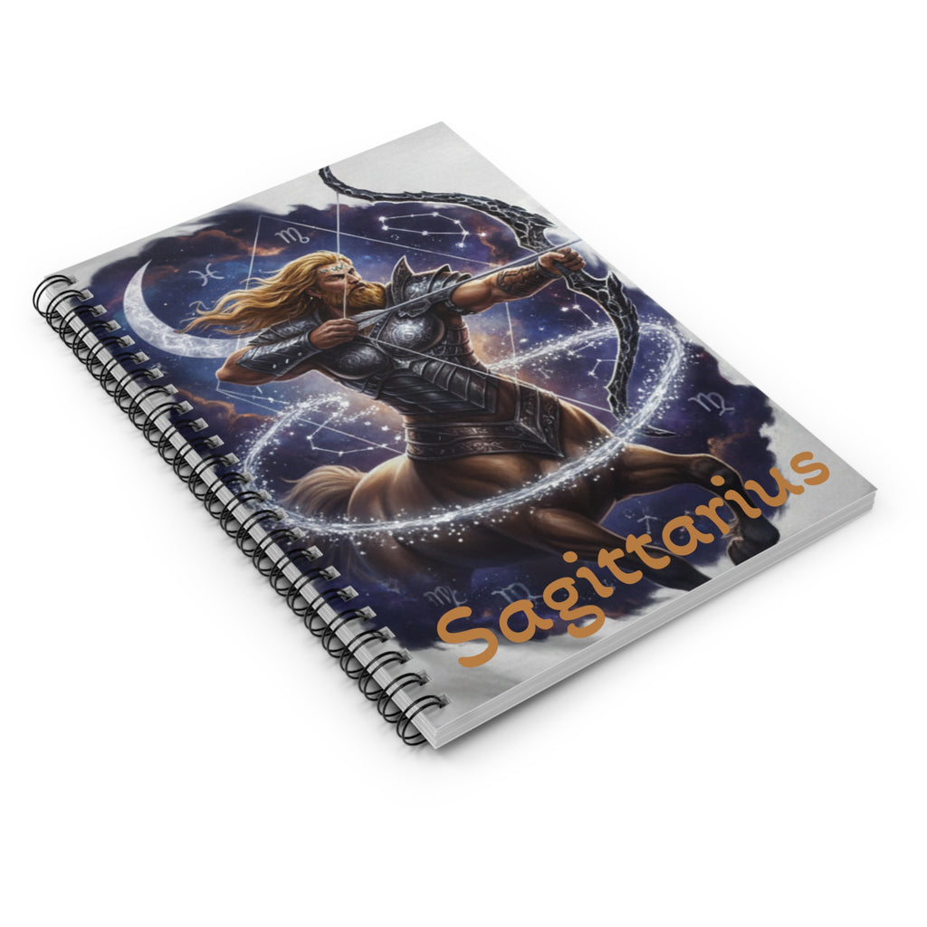 Sagittarius Centaur Archer Spiral Notebook — Zodiac Fantasy Ruled Journal
