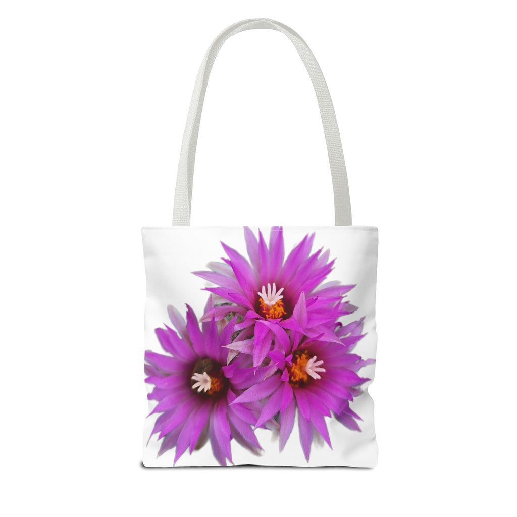 Pink Cactus Flower Tote Bag — Vibrant Desert Floral All-Over Print Tote