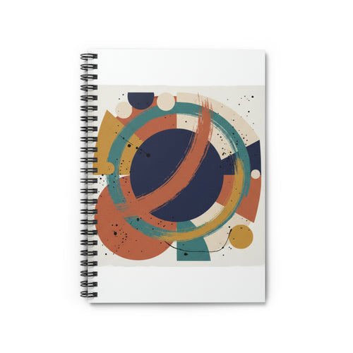 Abstract Geometric Spiral Notebook — Midcentury Modern Art Journal