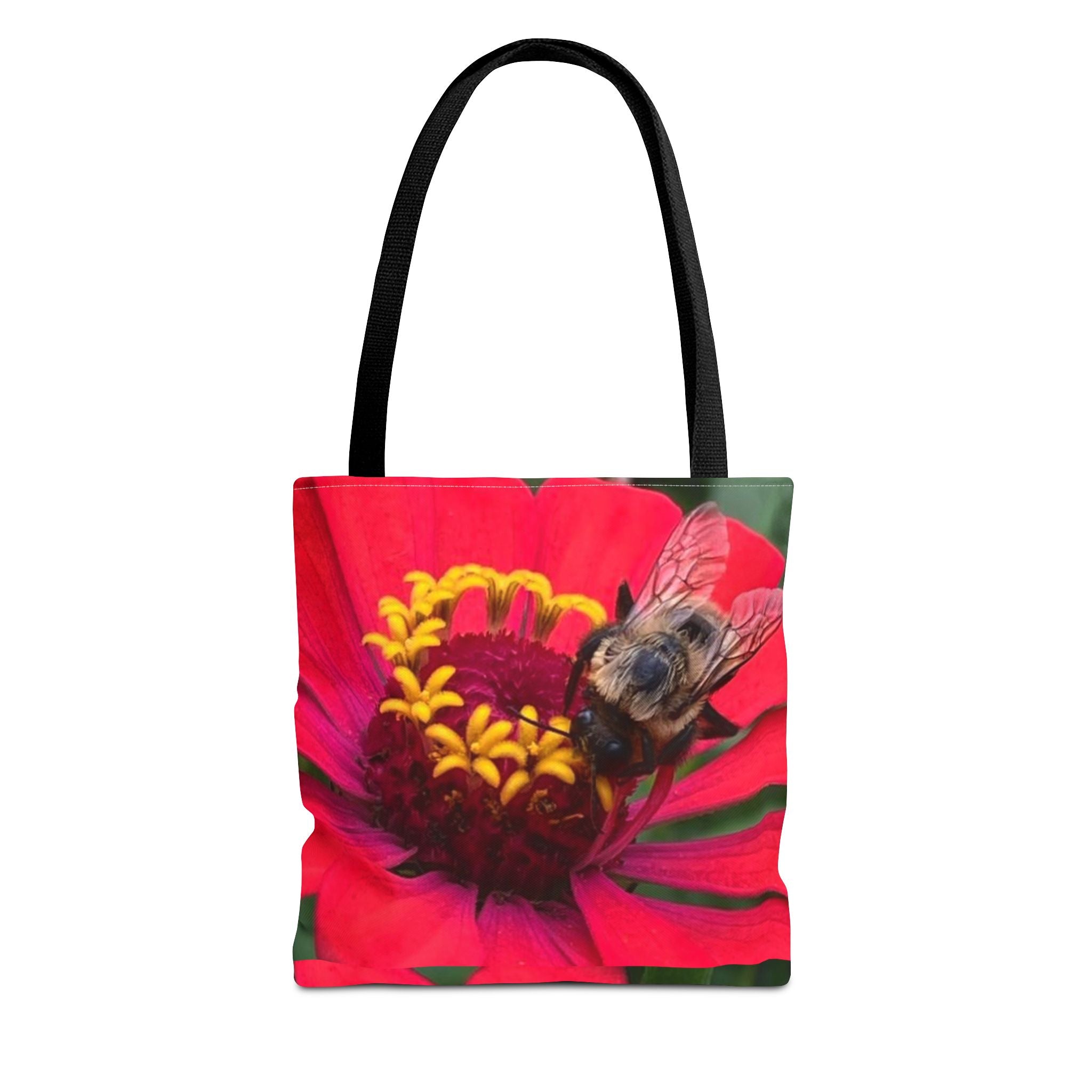 Floral Bee Tote Bag — Red Zinnia Garden Shopper