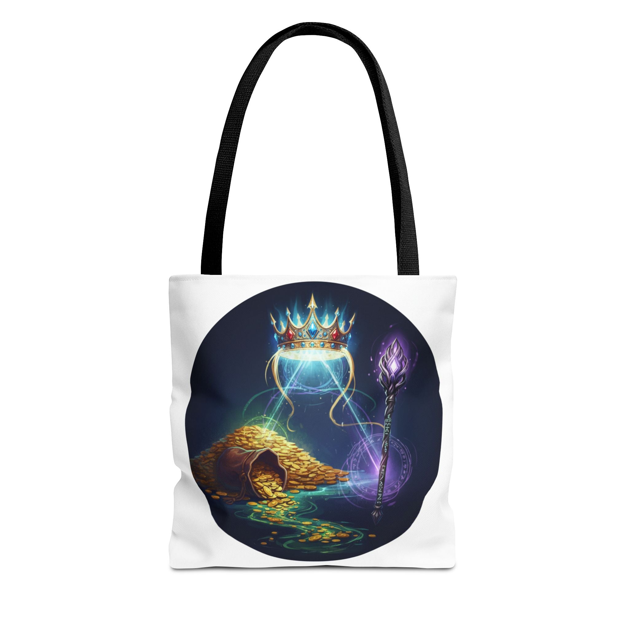 Mystic Crown & Treasure Tote Bag — Fantasy Magic Art Tote