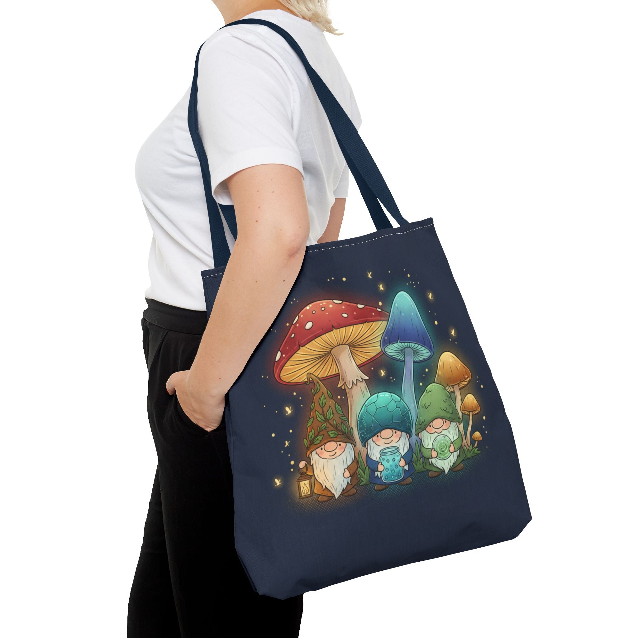 Mushroom Gnome Tote Bag — Whimsical Forest Fairycore AOP Tote