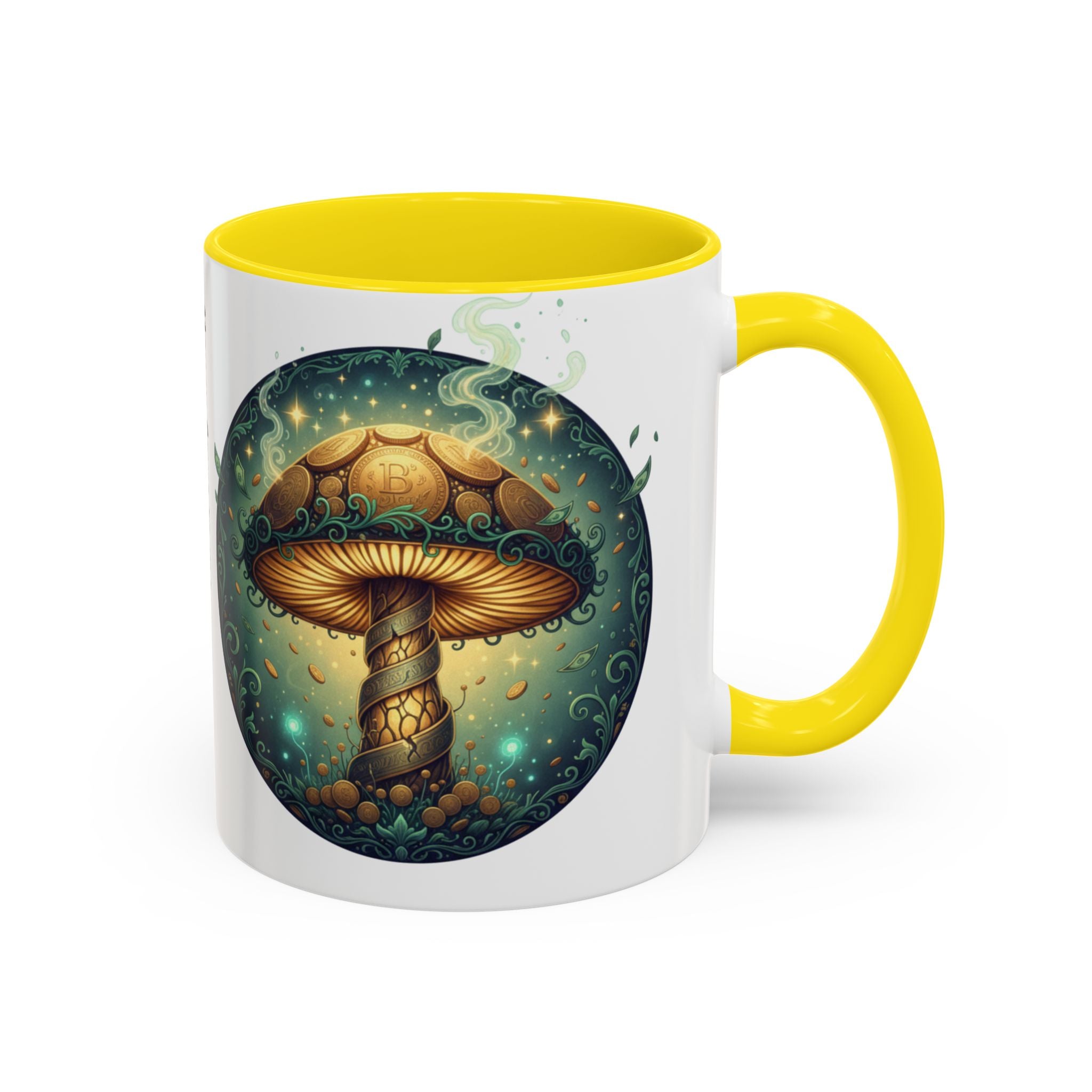 Mushroom Alchemy Coffee Mug — "Money flows to me freely, given, and in abundance" (11/15oz)