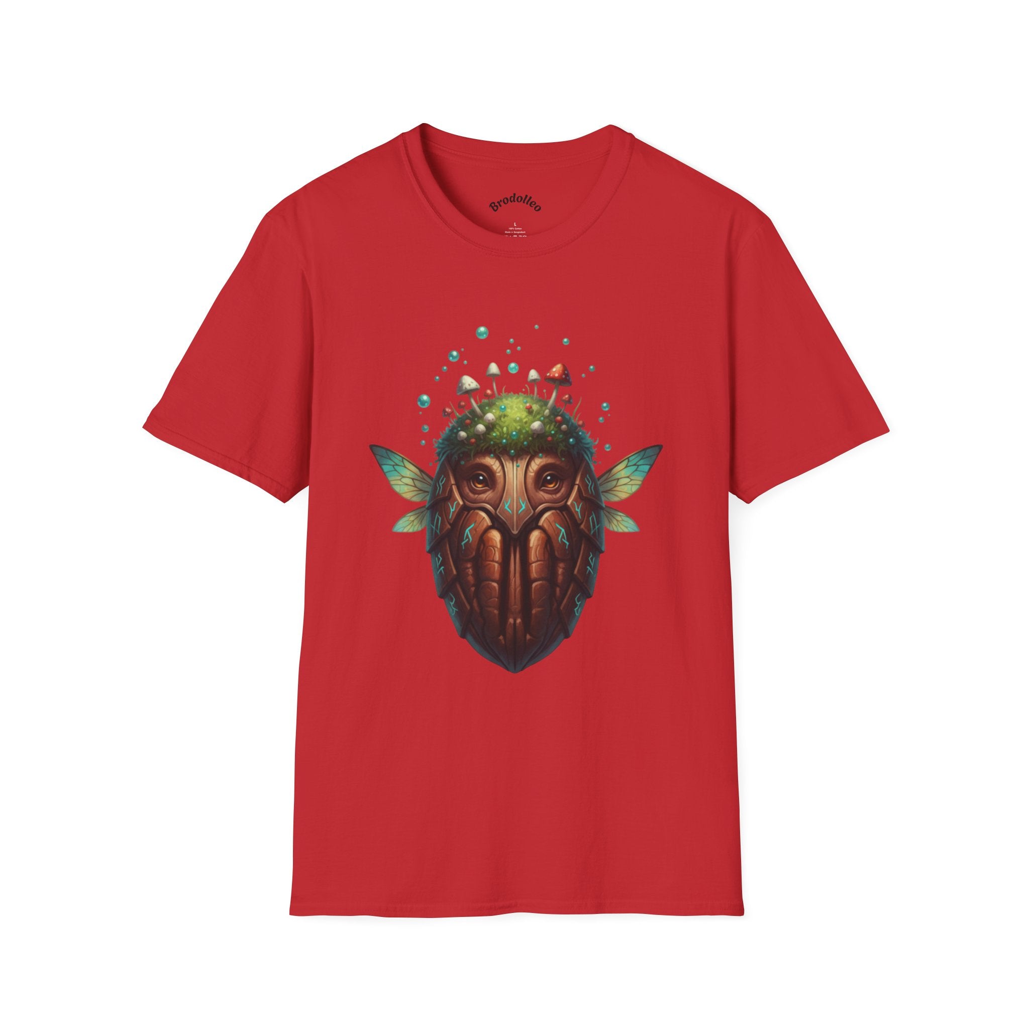 Fantasy Forest Mask T-Shirt — Woodland Creature Tee with Mushroom Crown