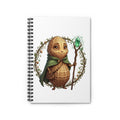 Wizard Nutling Spiral Notebook — Cute Fantasy Journal with Emerald Staff