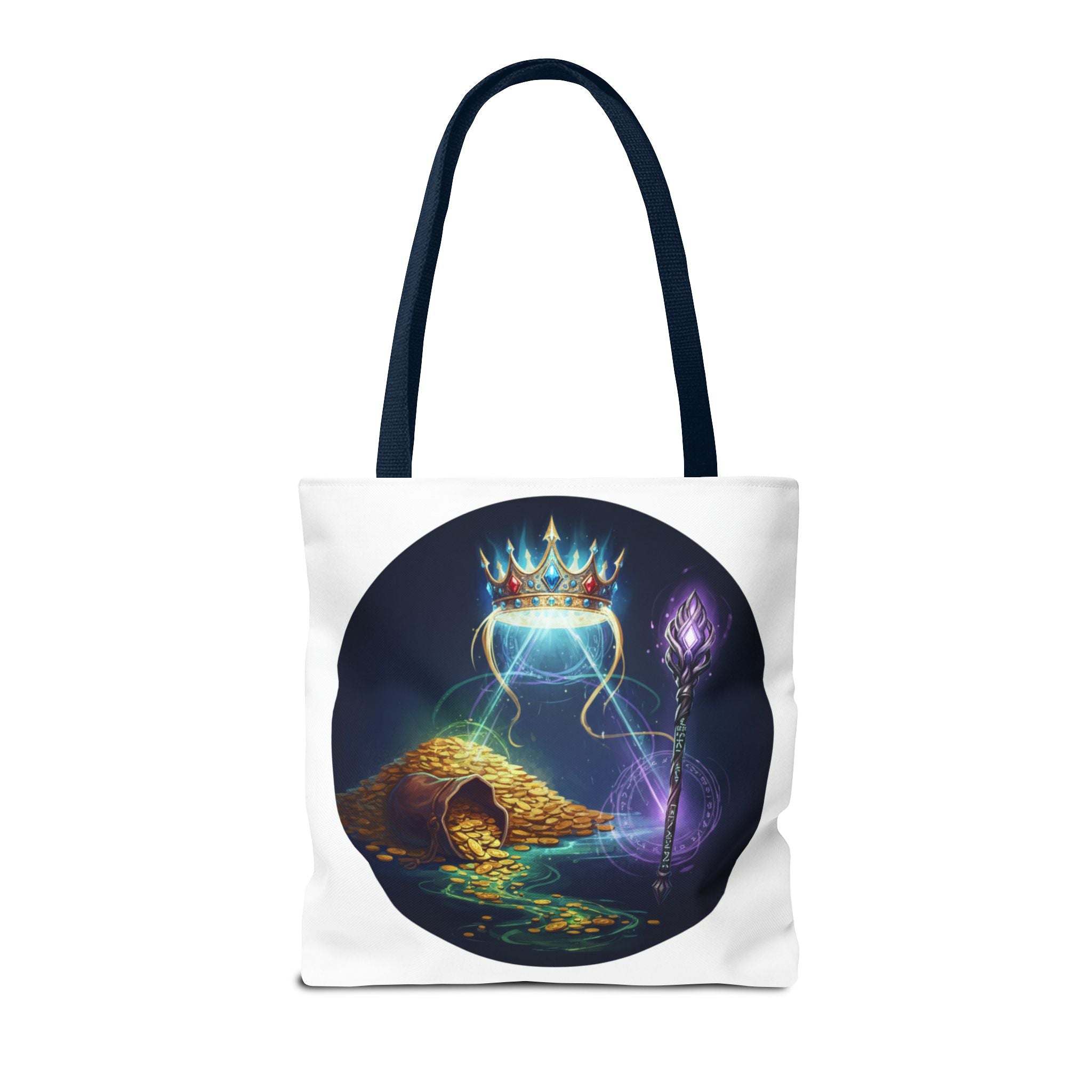 Mystic Crown & Treasure Tote Bag — Fantasy Magic Art Tote