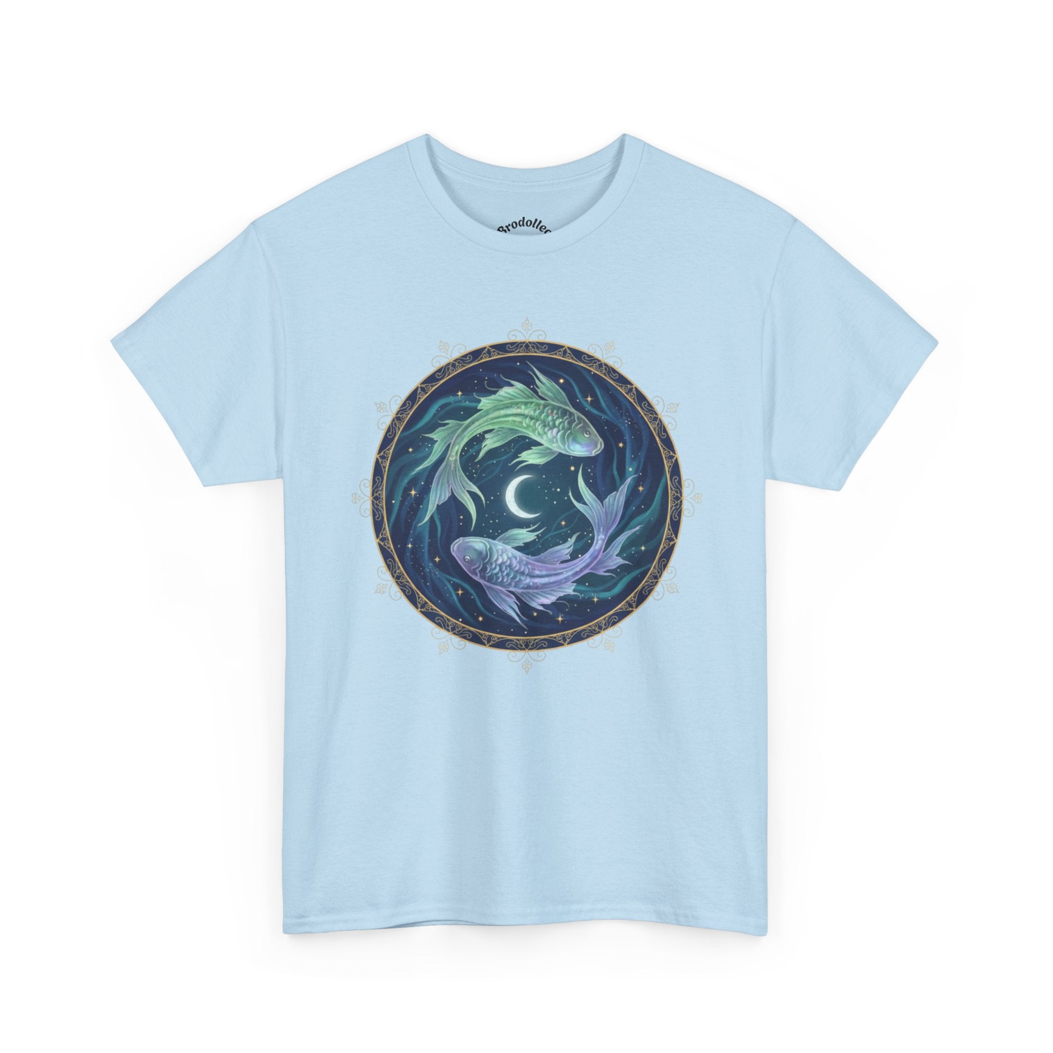 Pisces Fish Tee — Celestial Koi Moon Graphic T-Shirt