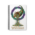 Wealth Cornucopia Notebook — Inspirational Dragon Cornucopia Journal ("Wealth flow freely to me often and in abundance!")