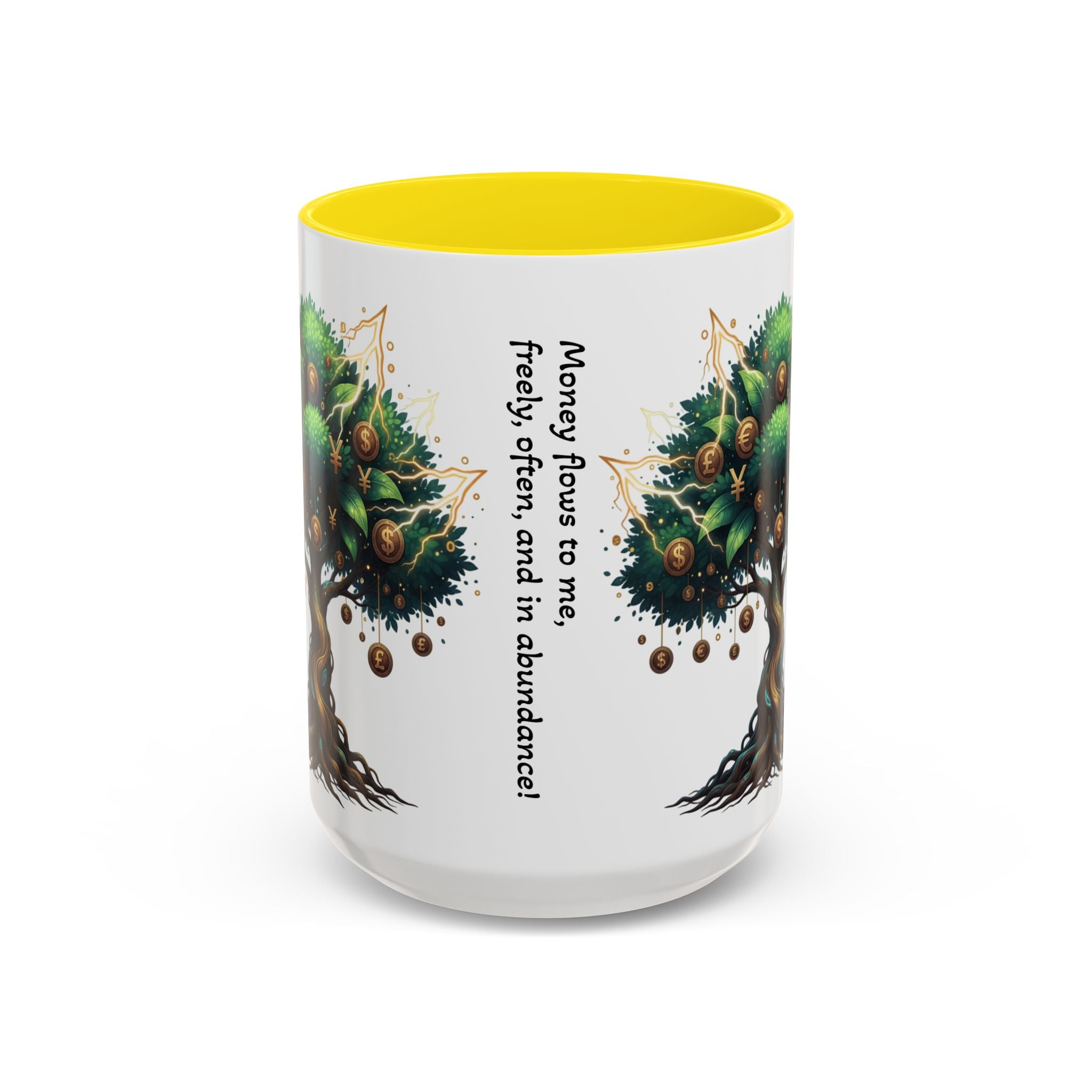 Accent Mug — Money Flows to Me Tree of Abundance Coffee Cup (11/15oz)